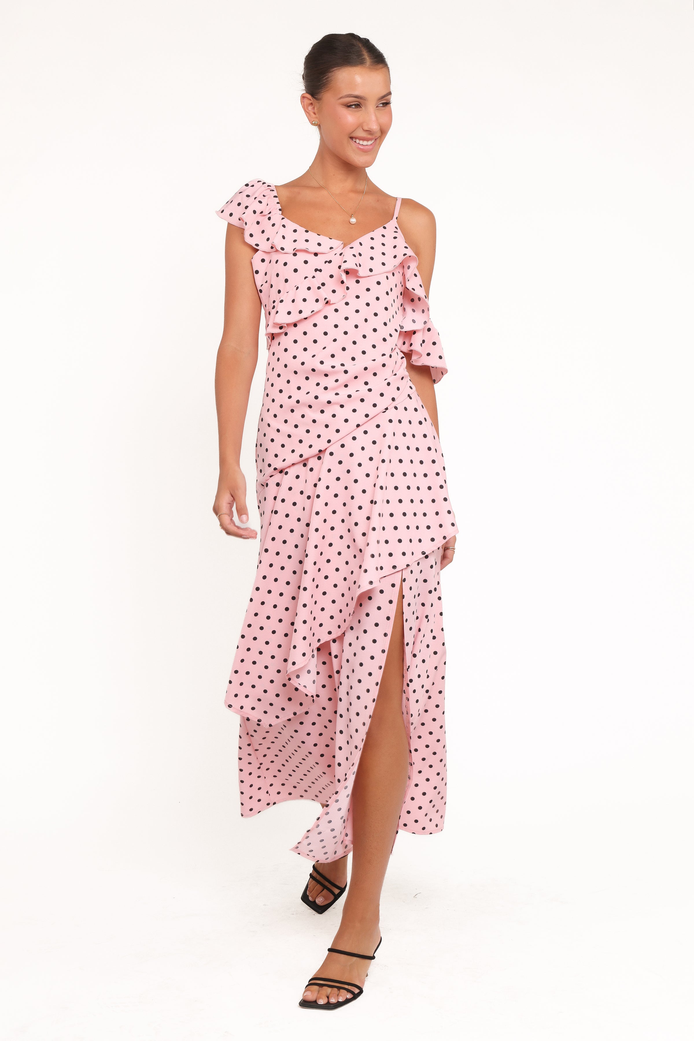 DRESSES Adelina Maxi Dress - Pink Polka Dot