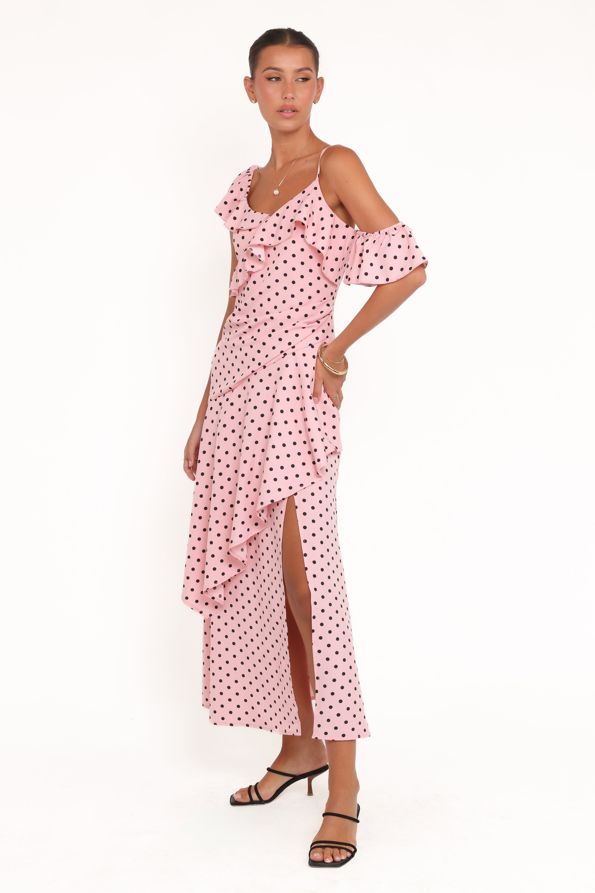 DRESSES Adelina Maxi Dress - Pink Polka Dot