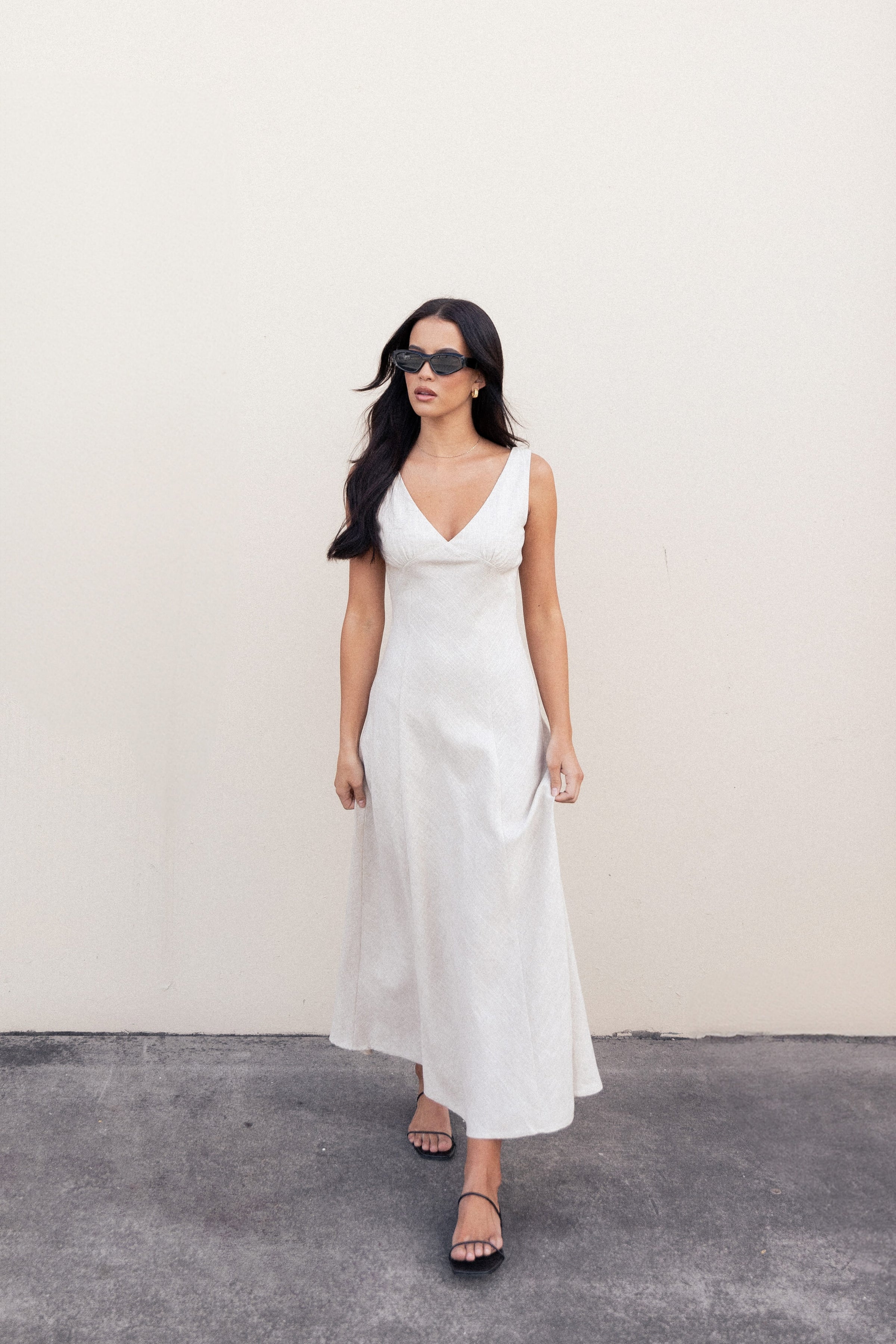 DRESSES Adren Midi Dress - Oatmeal