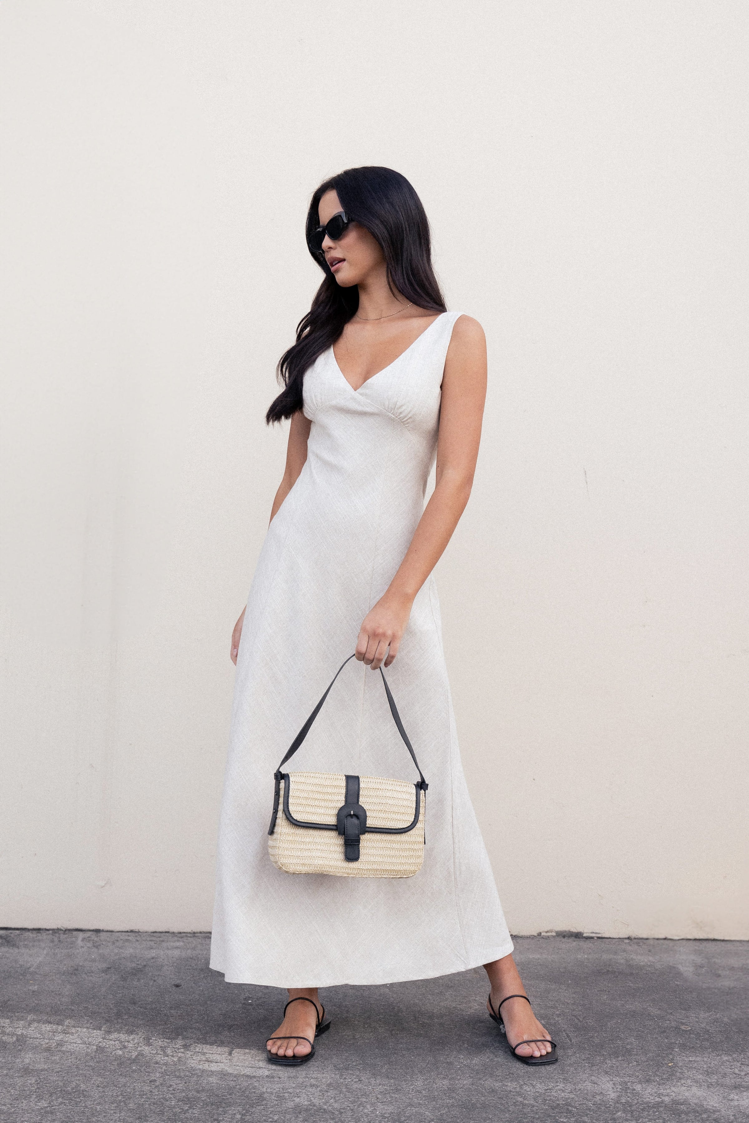 DRESSES Adren Midi Dress - Oatmeal