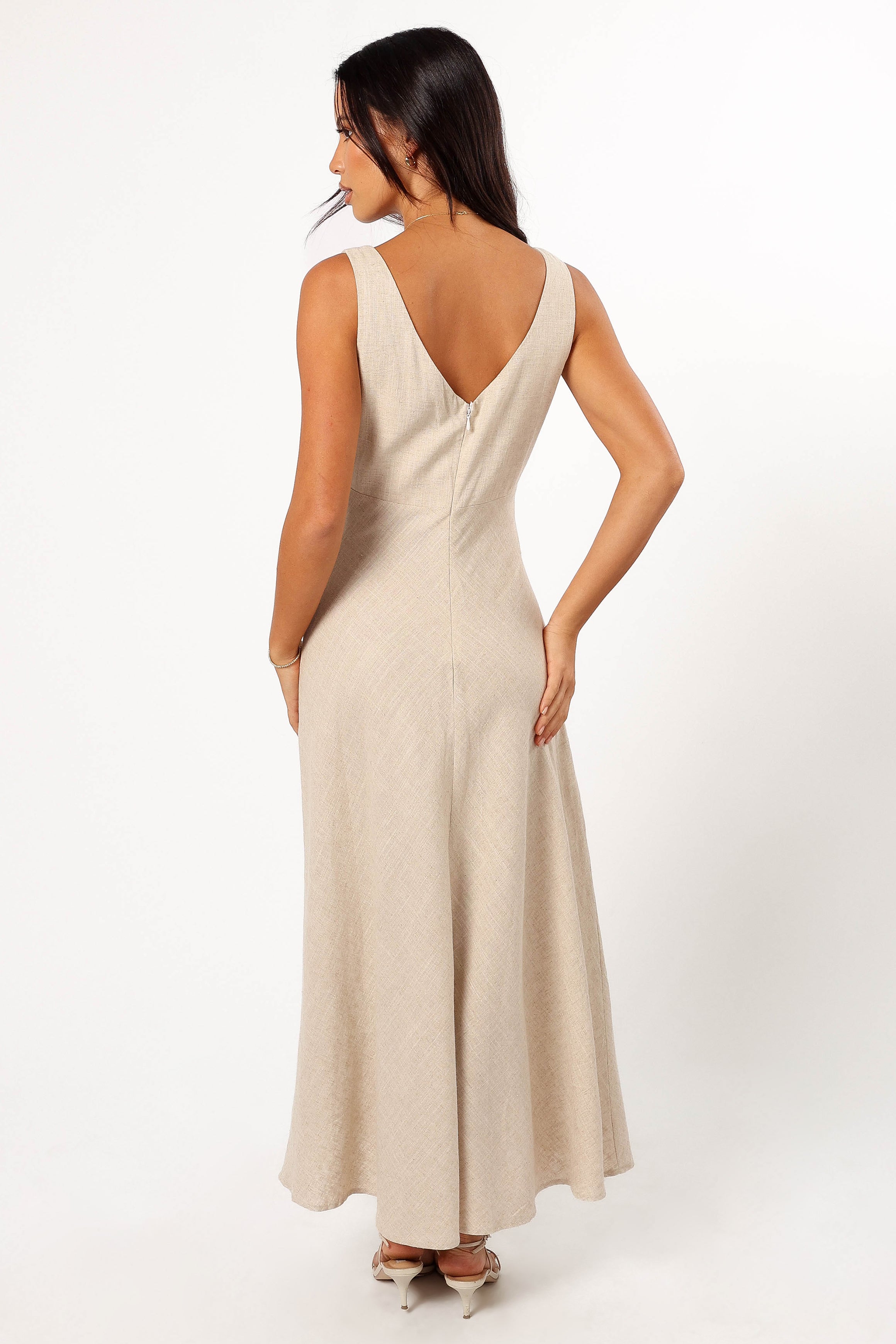 DRESSES @Adren Midi Dress - Oatmeal