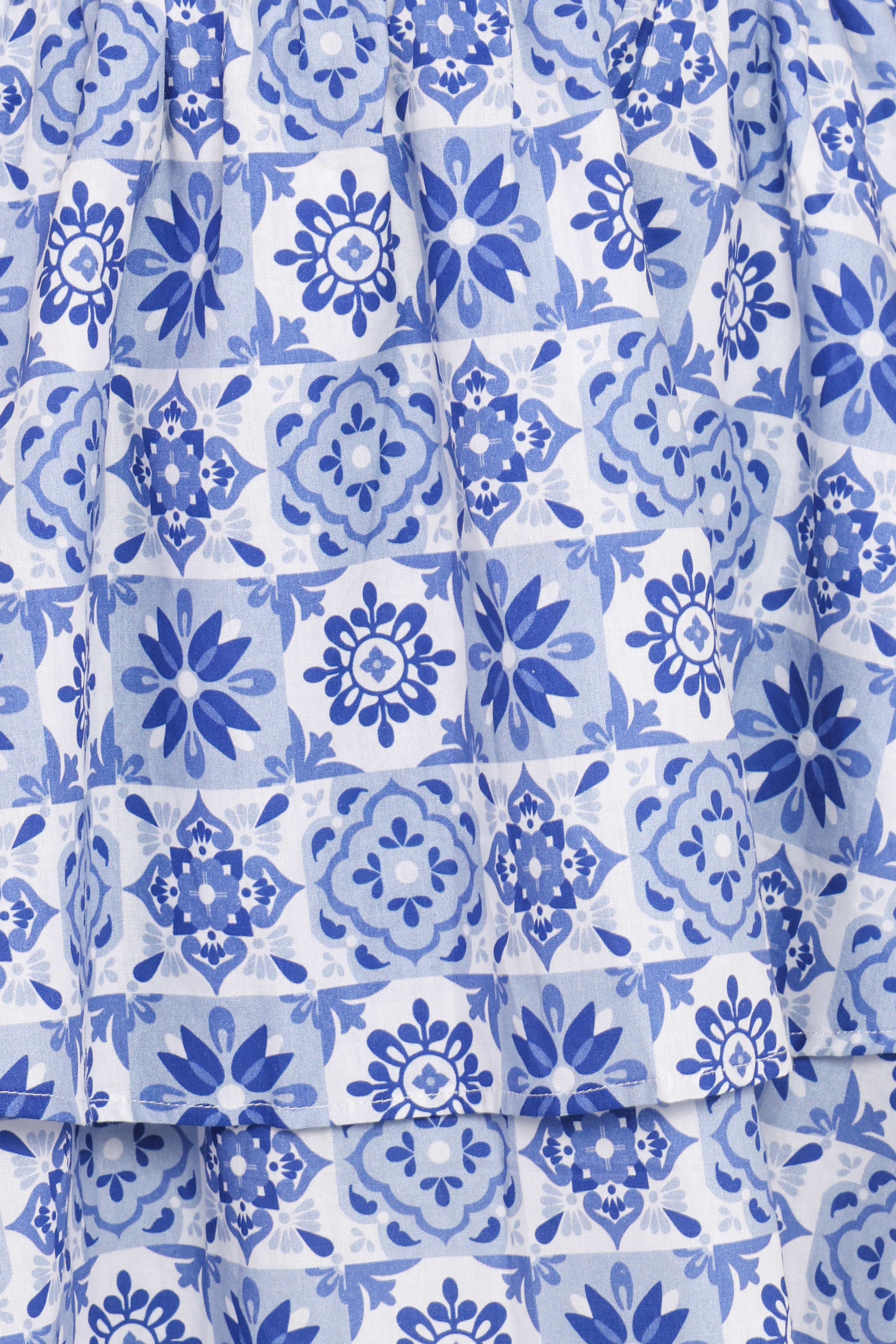 DRESSES Aeliana Mini Dress - Blue Tile