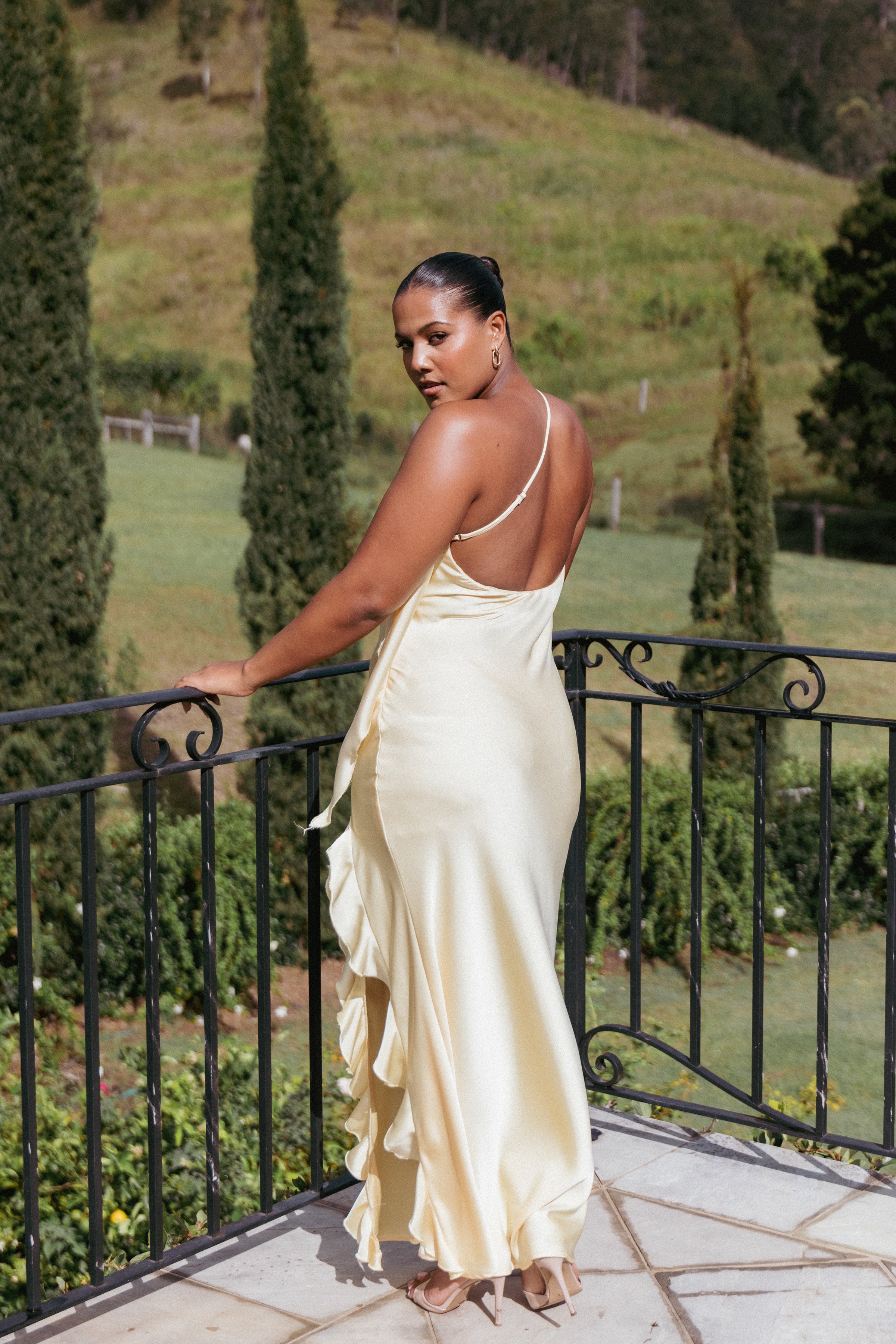 DRESSES Aila Rosette One Shoulder Dress - Butter Yellow