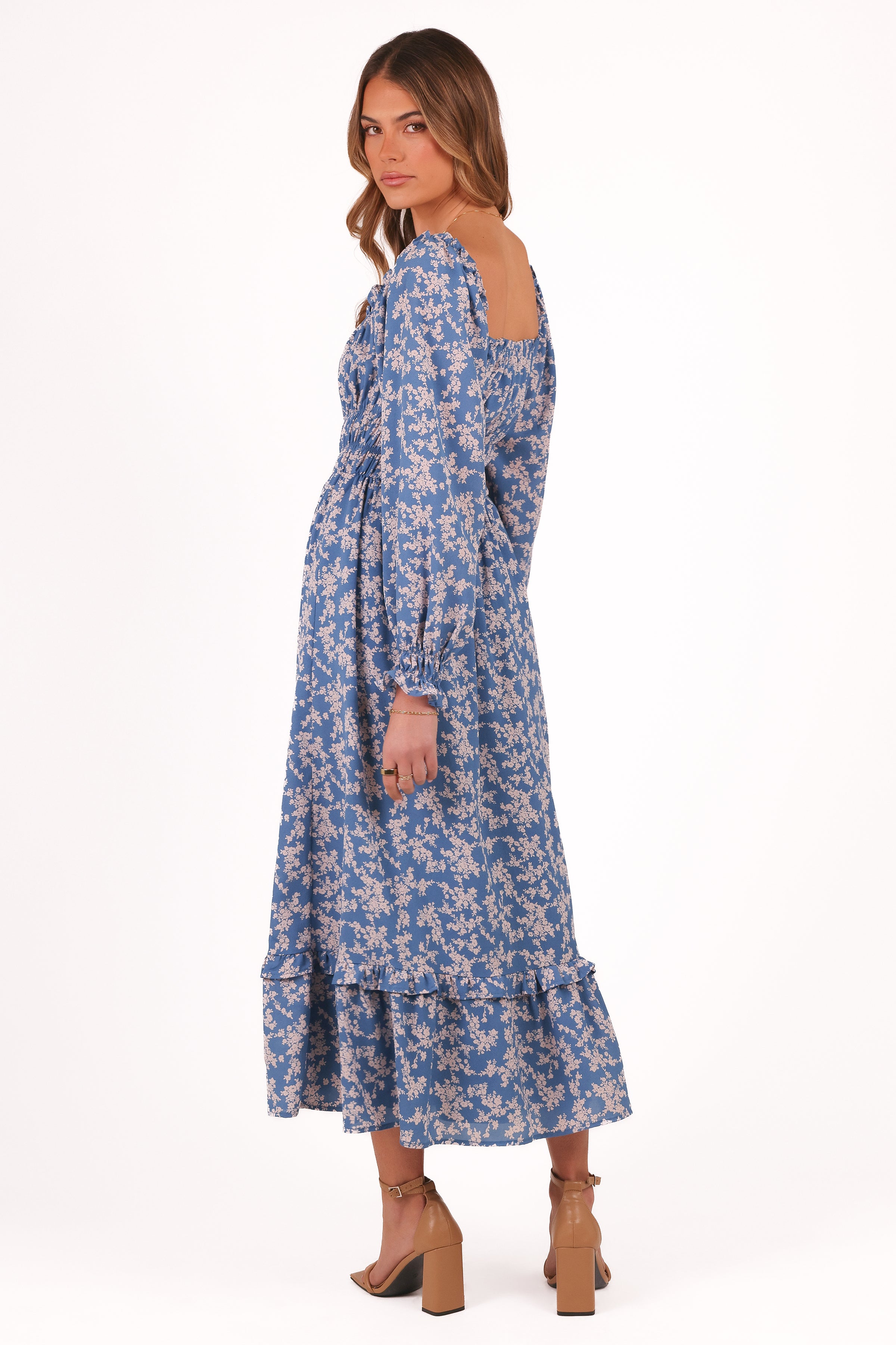 DRESSES Aine Midi Dress - Blue Floral