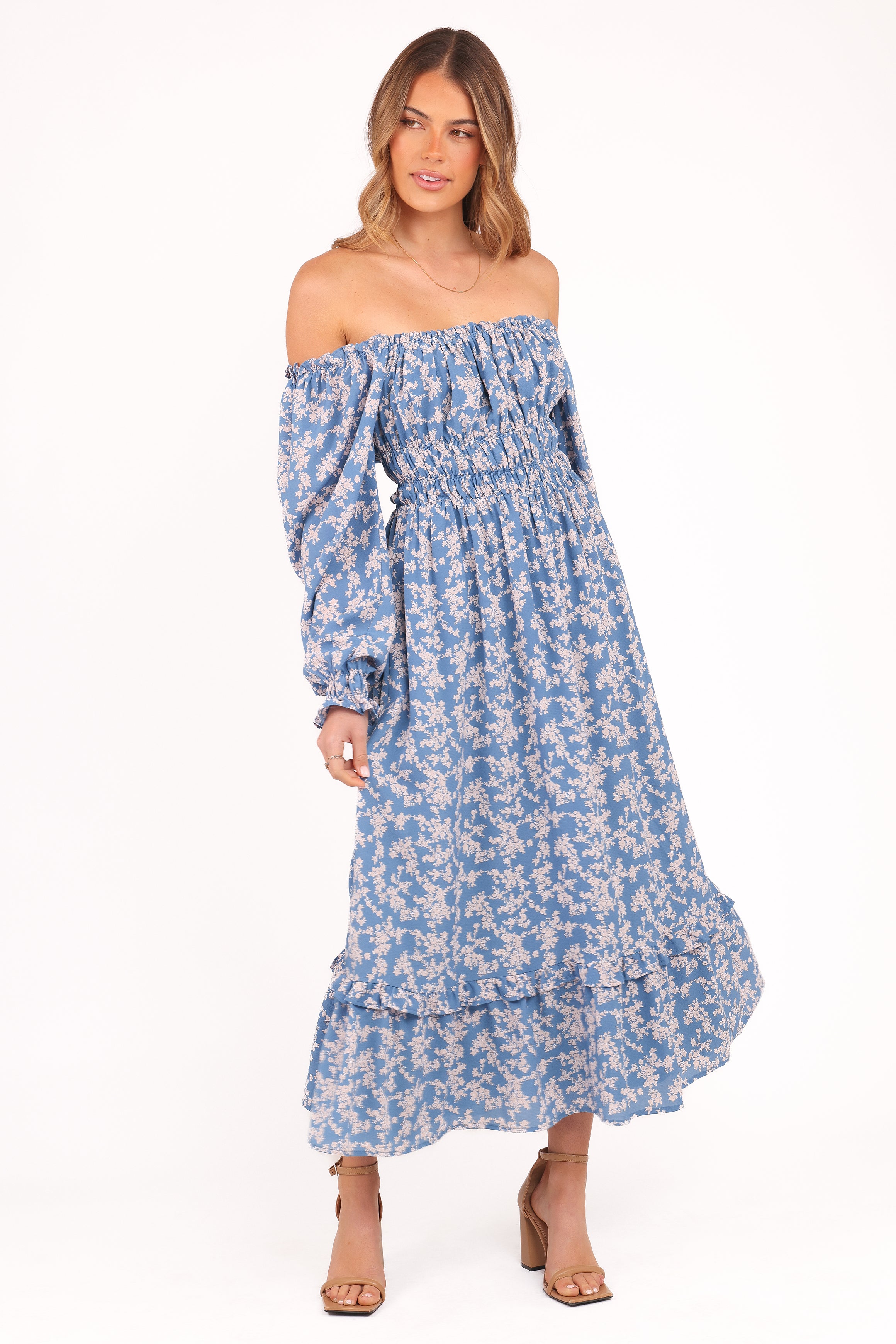 DRESSES Aine Midi Dress - Blue Floral