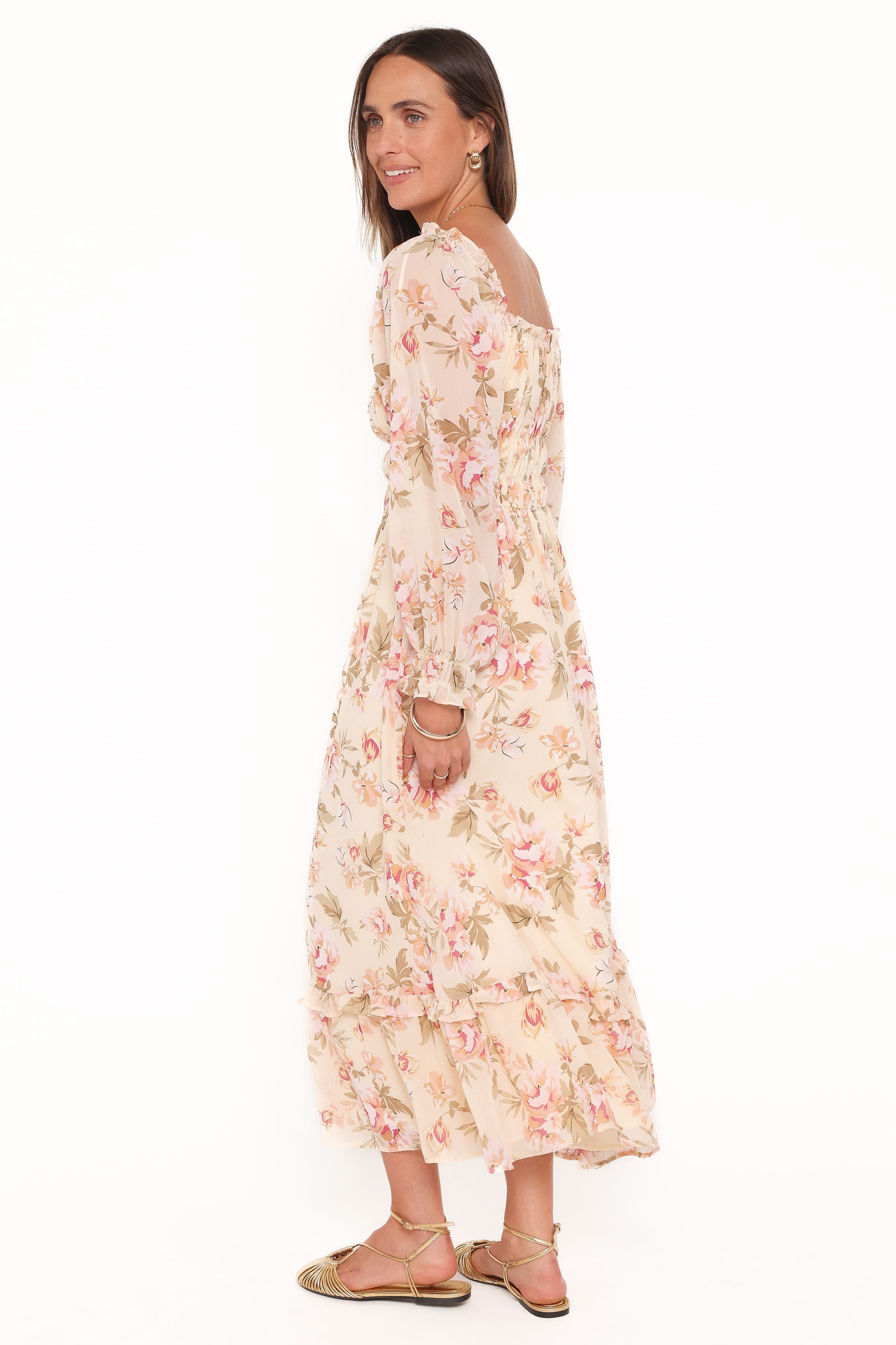 DRESSES Aine Midi Dress - Cream Floral