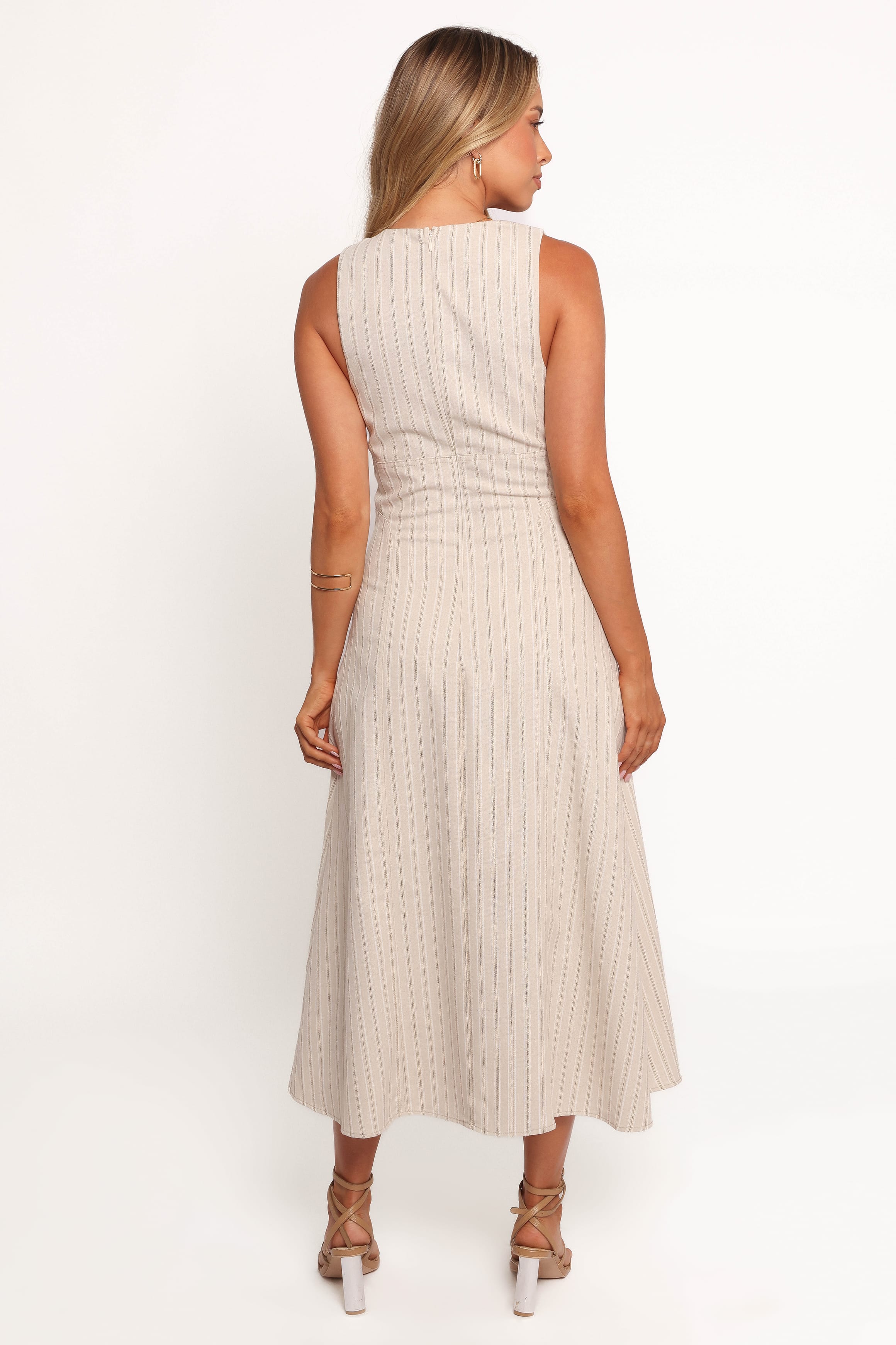 DRESSES Aisling Midi Dress - Beige Gold