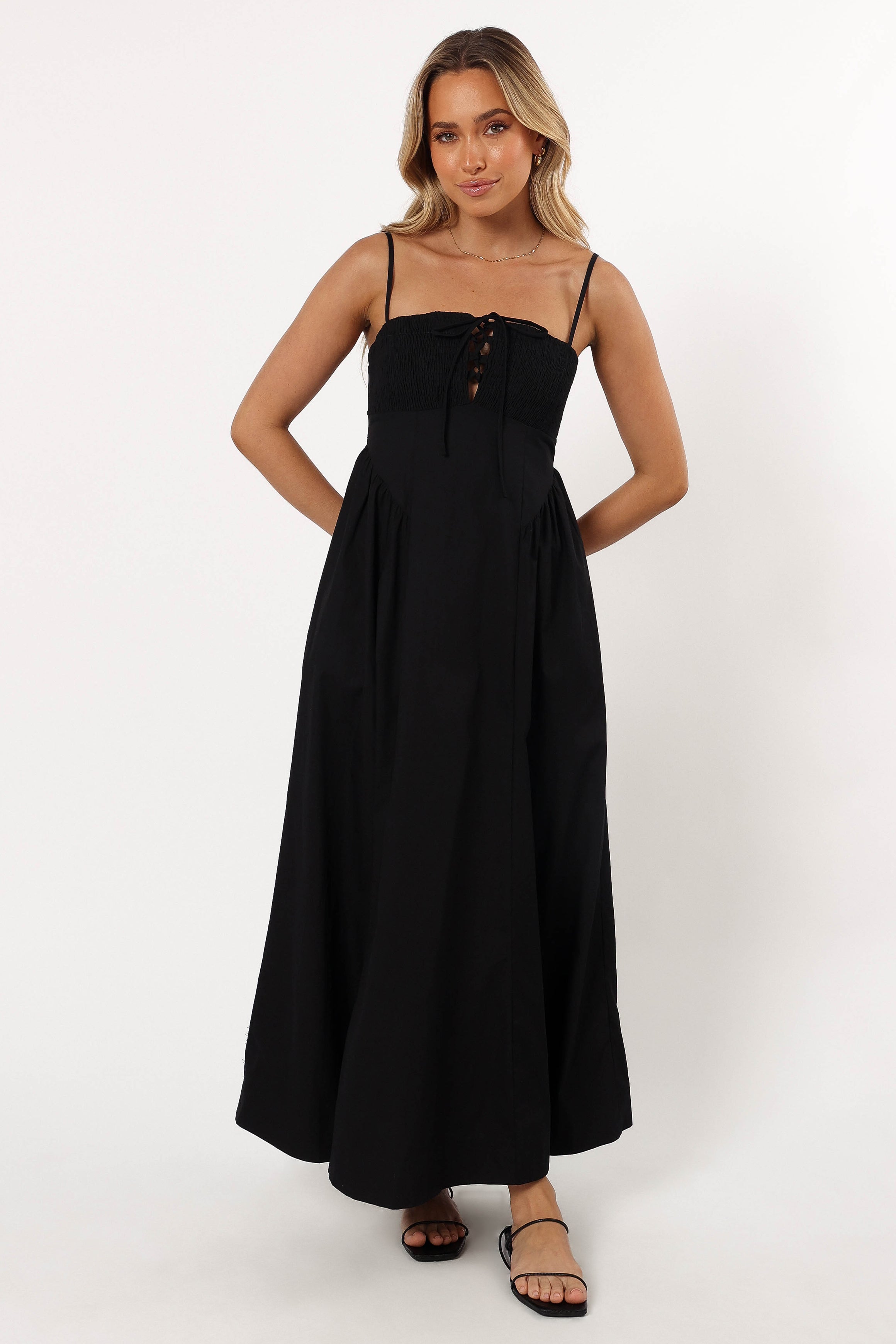 DRESSES @Alena Midi Dress - Black
