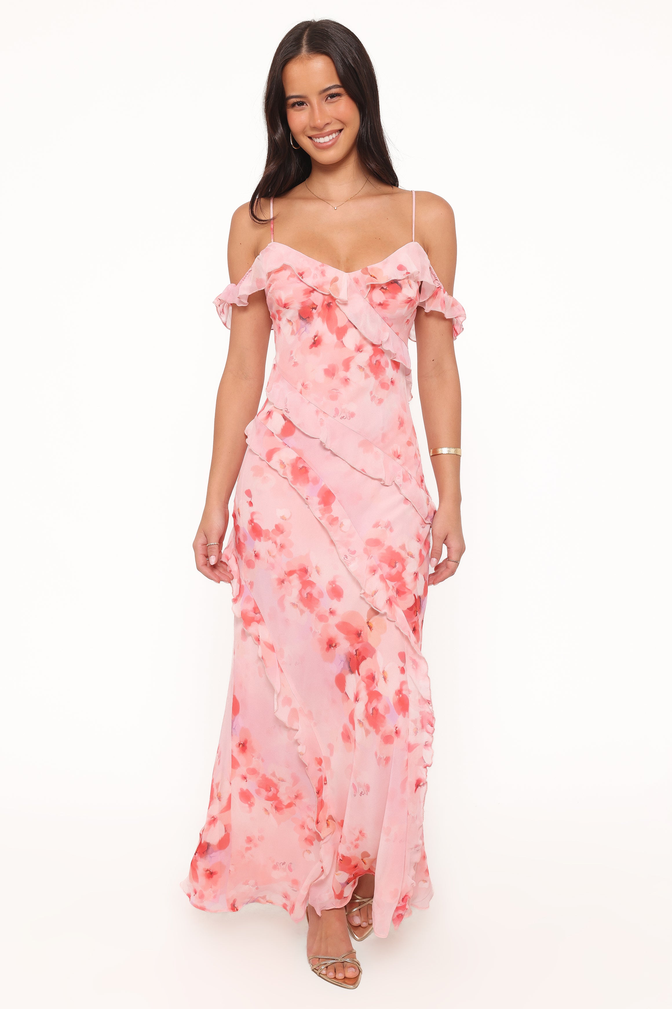DRESSES Alexia Off Shoulder Maxi Dress - Pink Floral