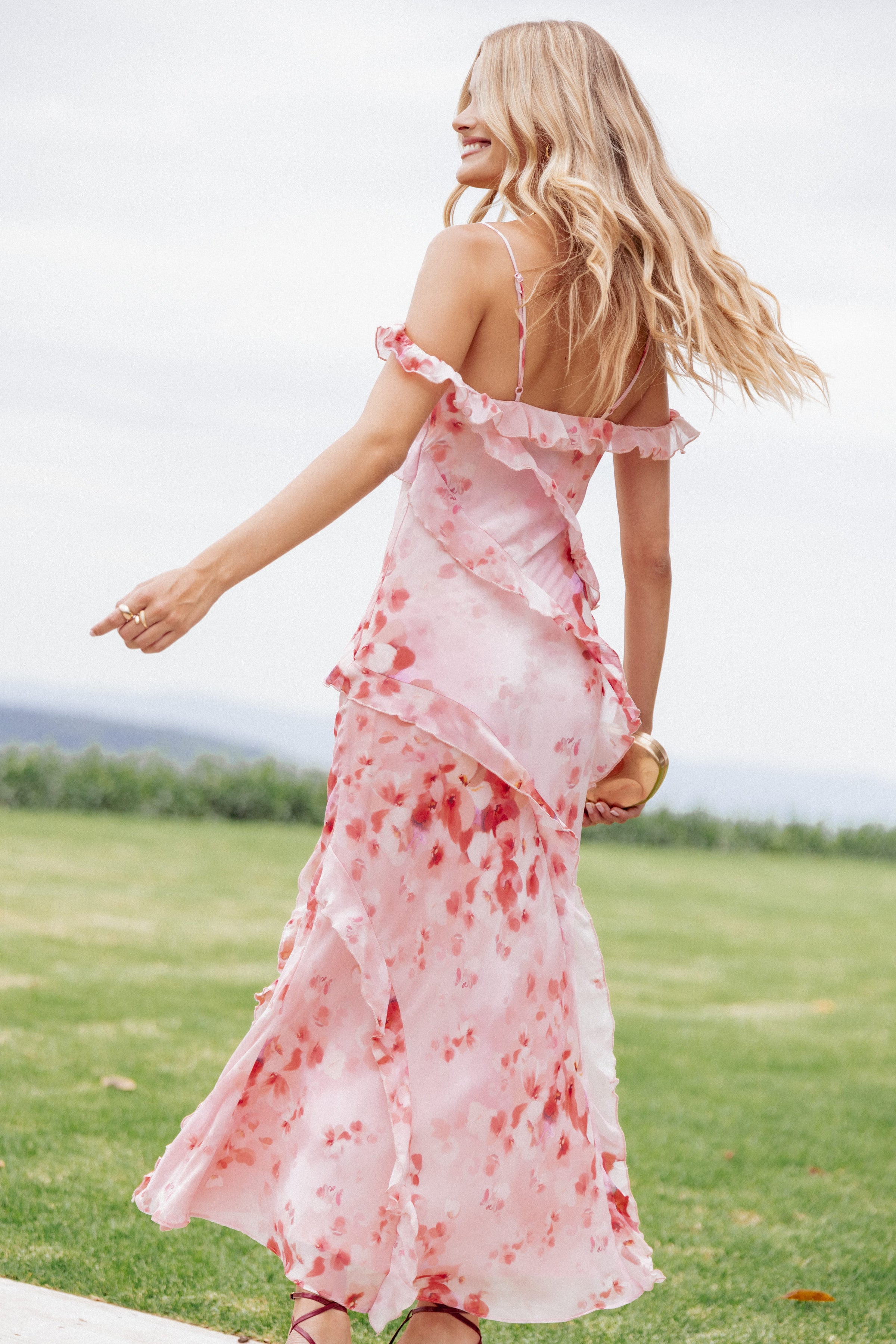DRESSES Alexia Off Shoulder Maxi Dress - Pink Floral