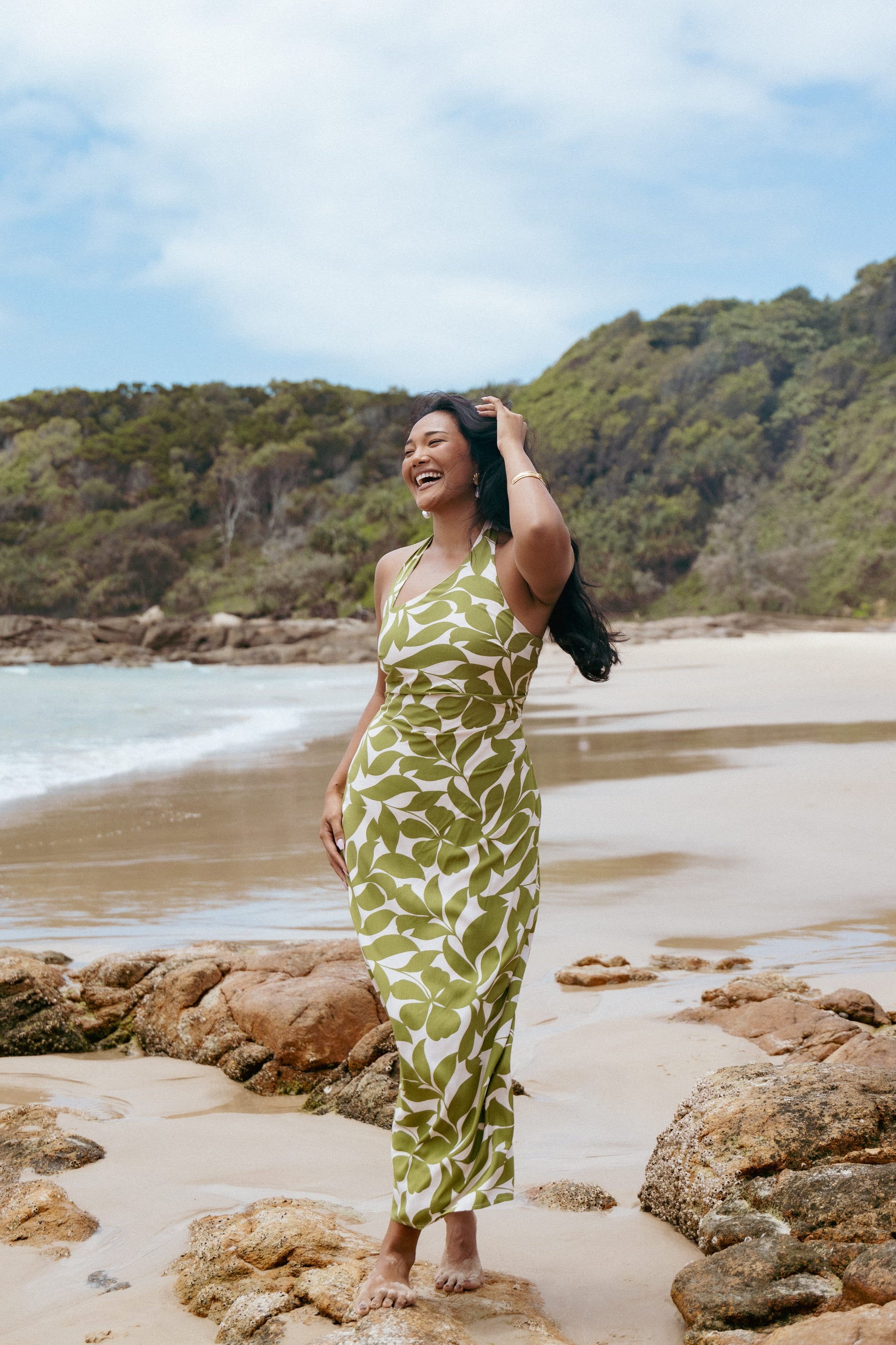 alexis green maxi dress Alexis Dress / Green Multi