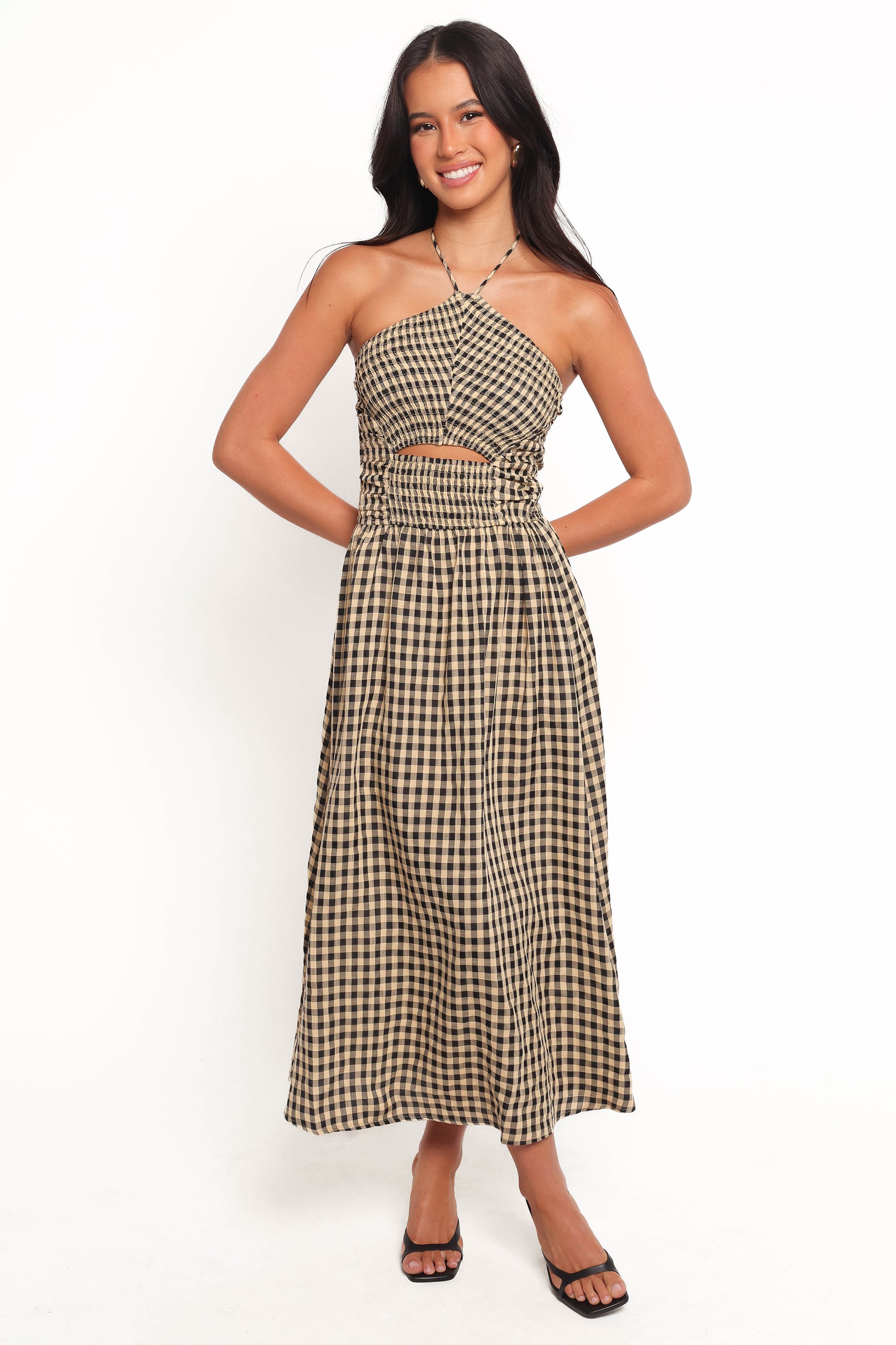 DRESSES Alfia Midi Dress - Black Gingham