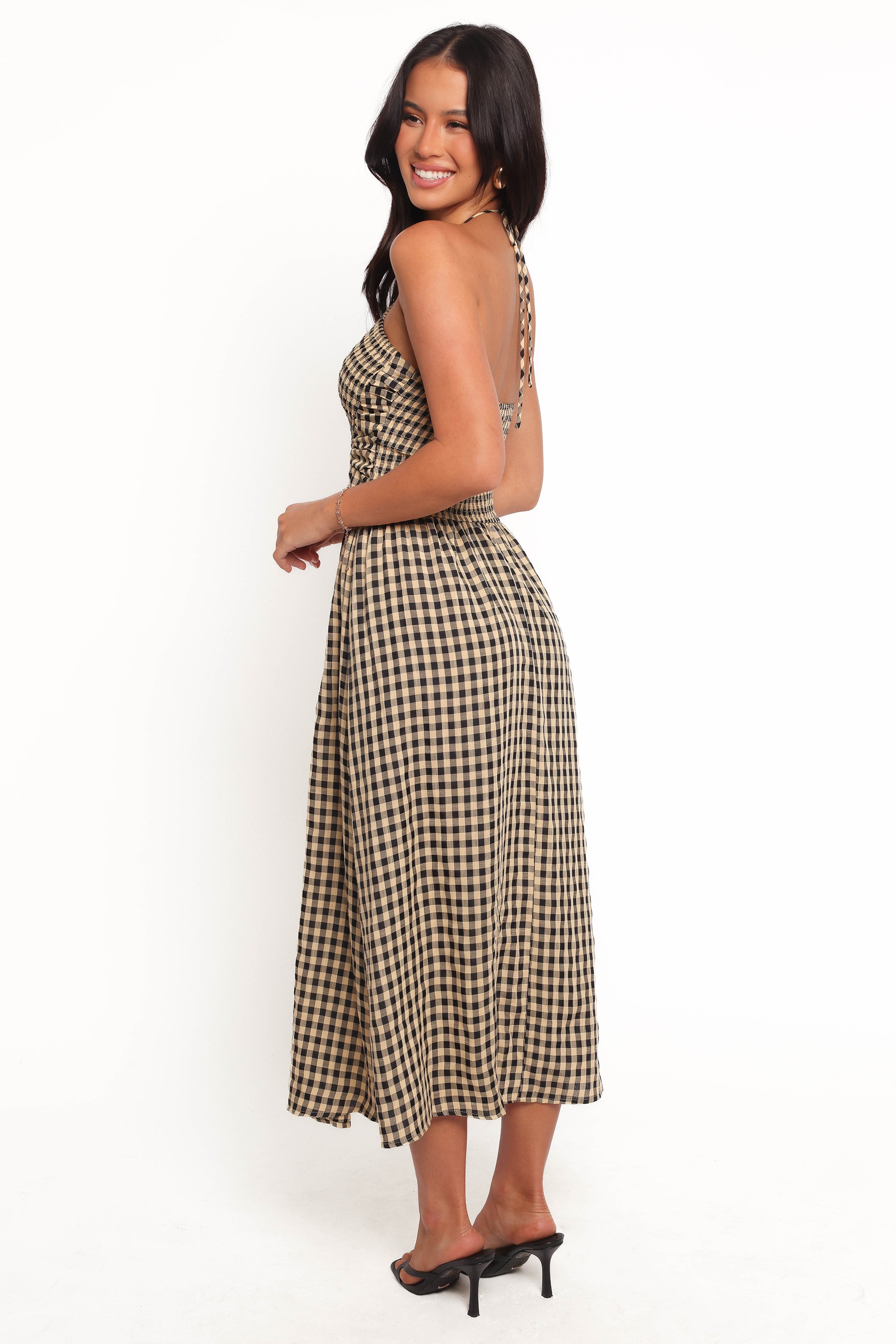 DRESSES Alfia Midi Dress - Black Gingham
