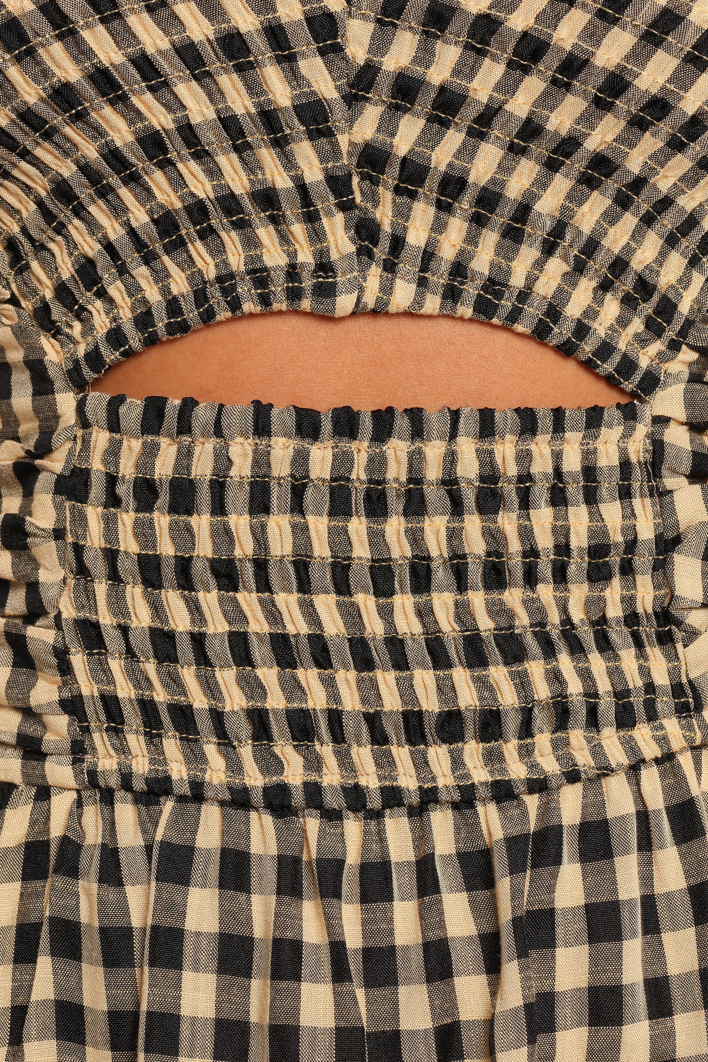 DRESSES Alfia Midi Dress - Black Gingham