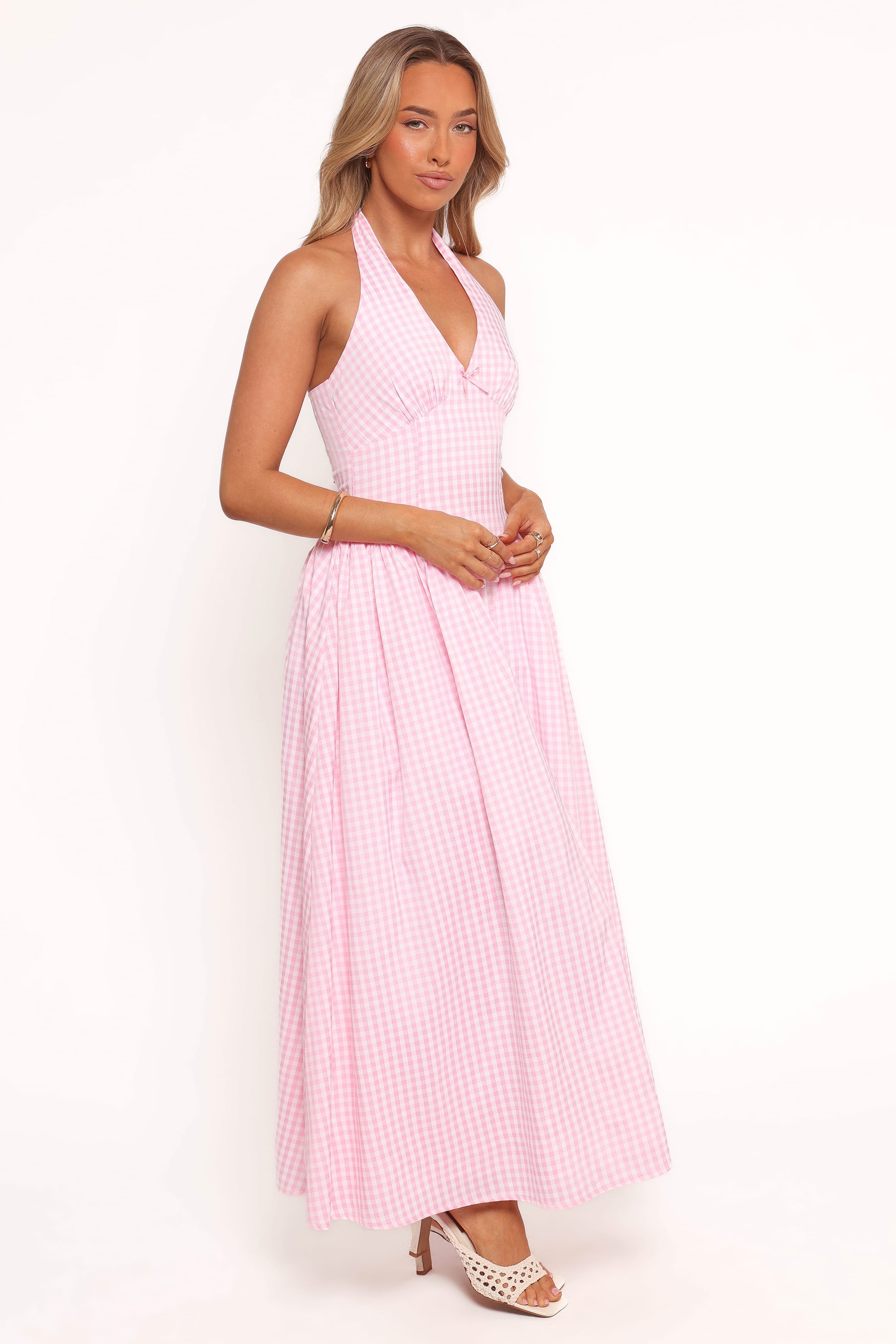 DRESSES Alicia Midi Dress - Pink Gingham