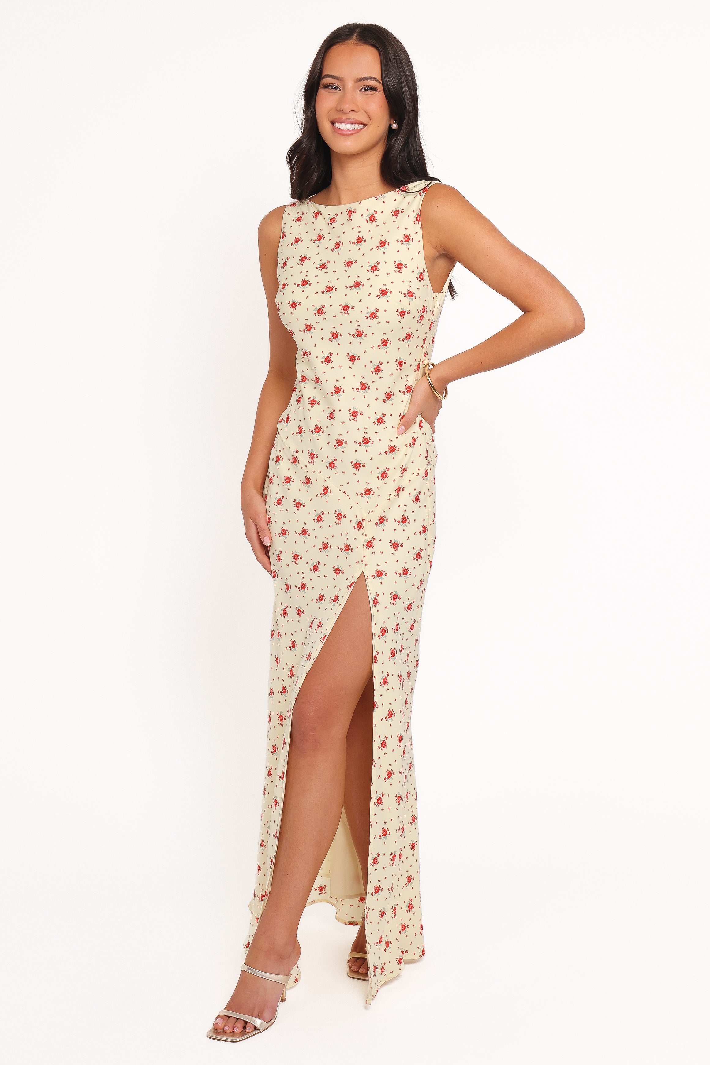 DRESSES Alima Sleeveless Maxi Dress - Yellow Floral