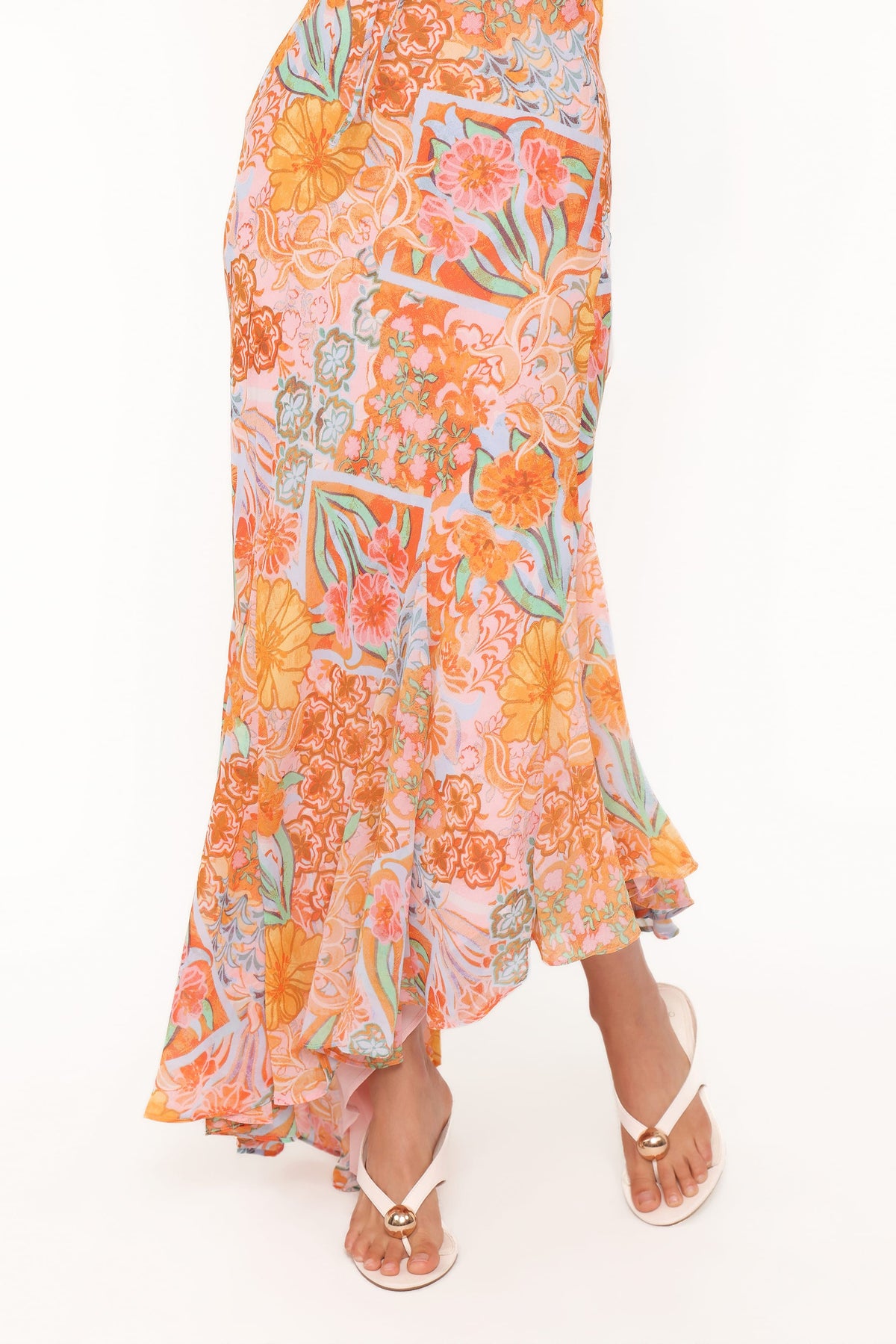 DRESSES Alkira Maxi Dress - Orange Summer Garden
