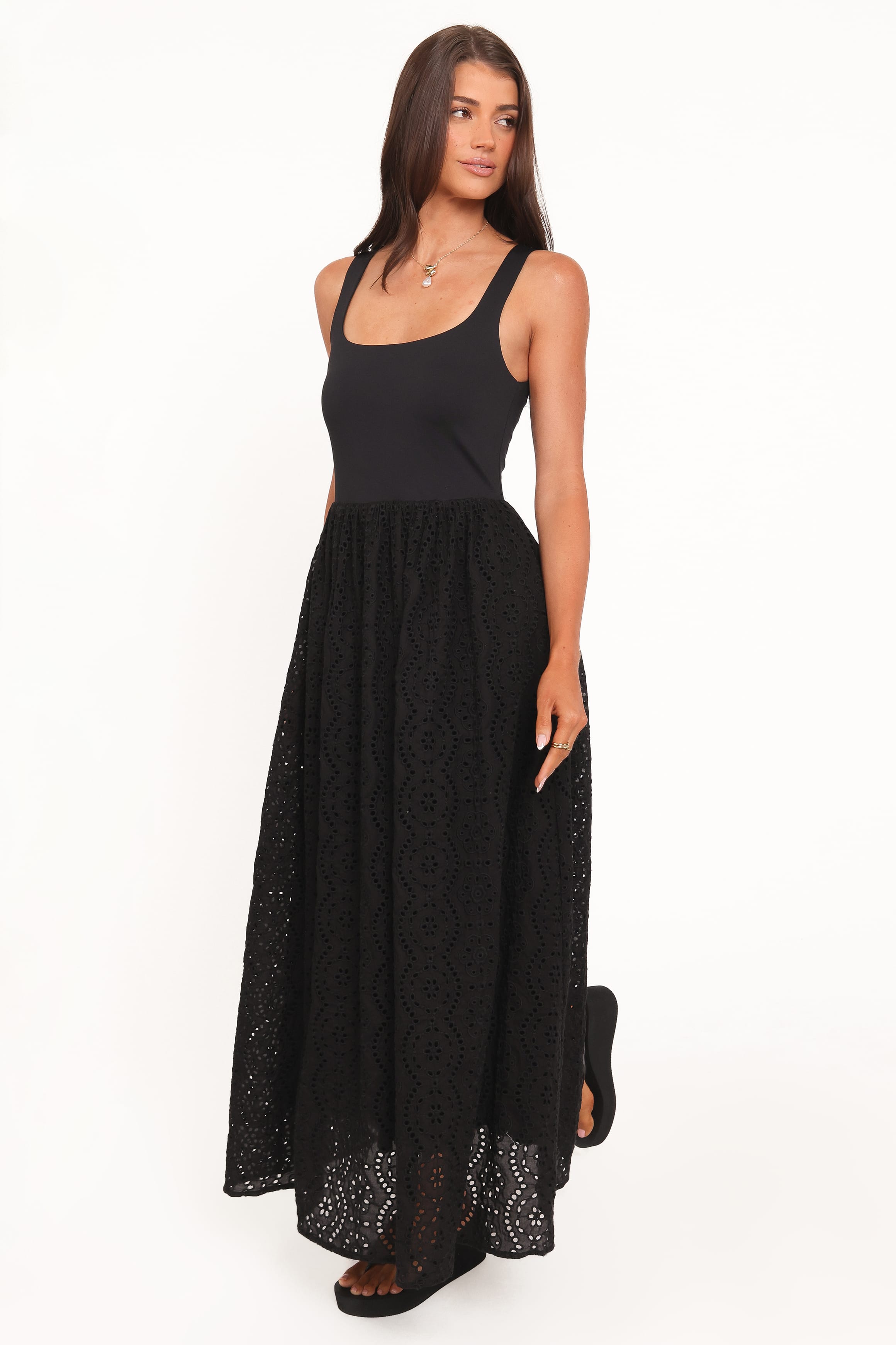 DRESSES Alva Midi Dress - Black Broderie