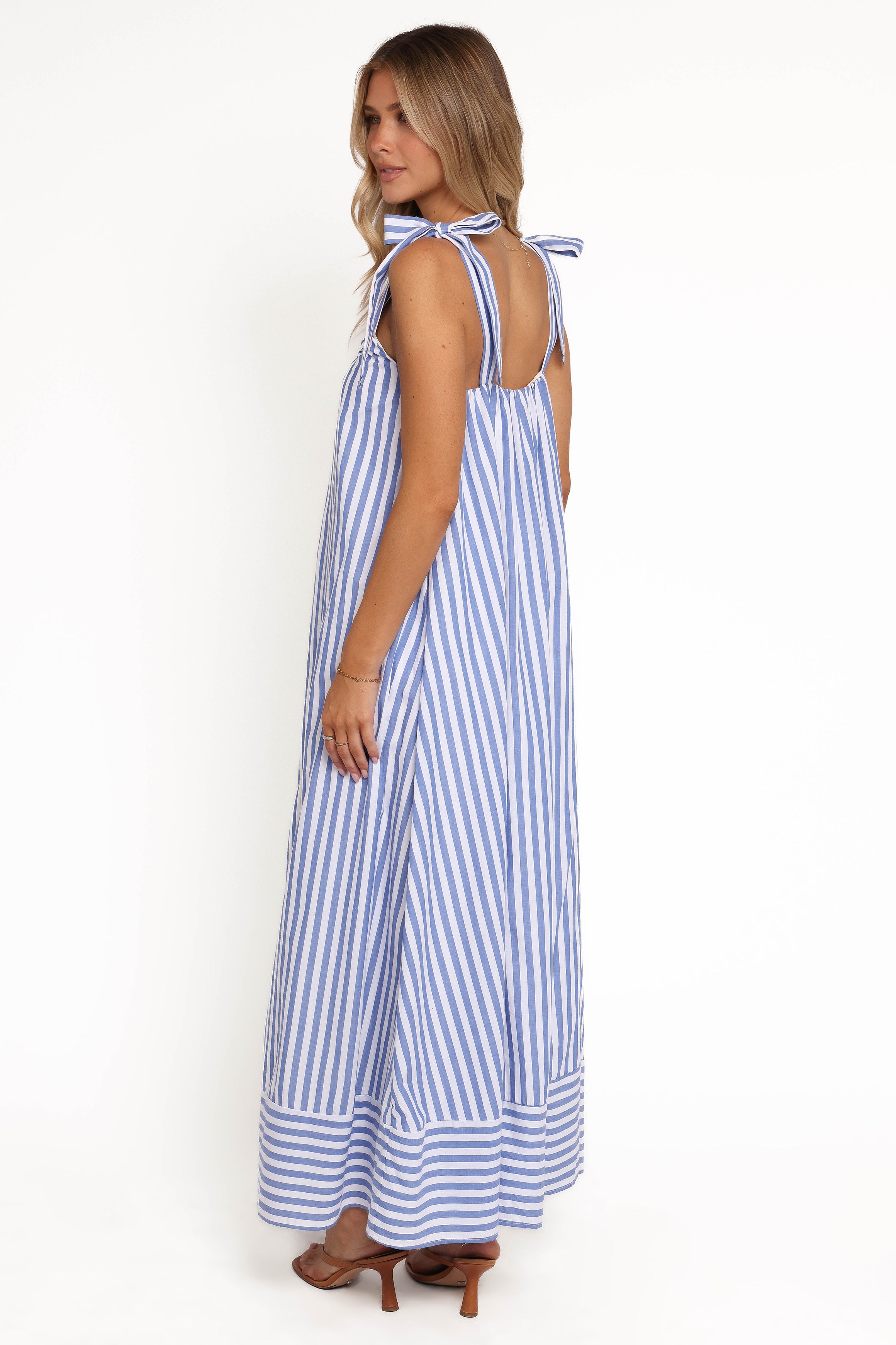 DRESSES Amber Maxi Dress - Navy White Stripe