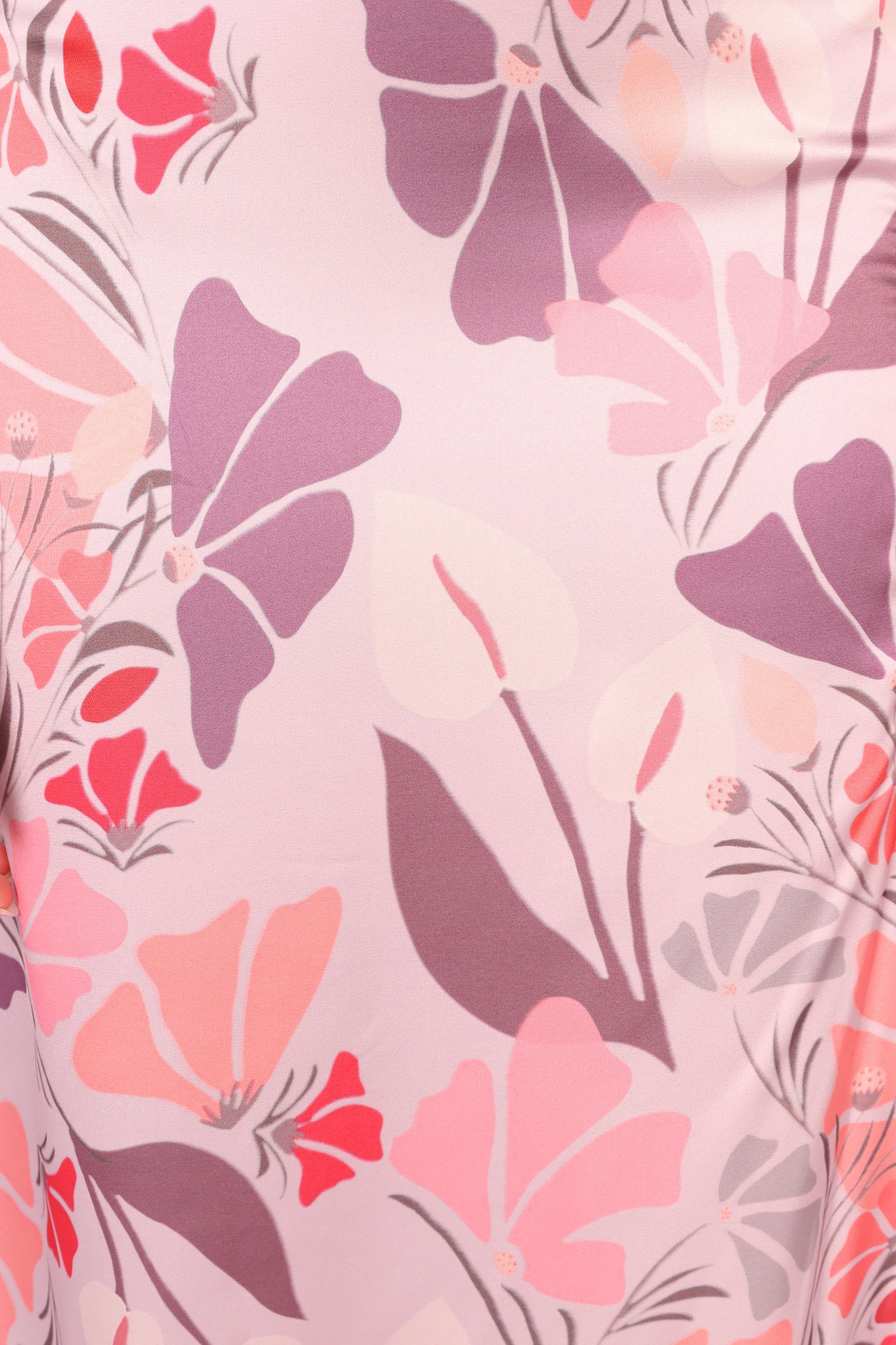 DRESSES @Amelia Halterneck Maxi Dress - Pink Floral