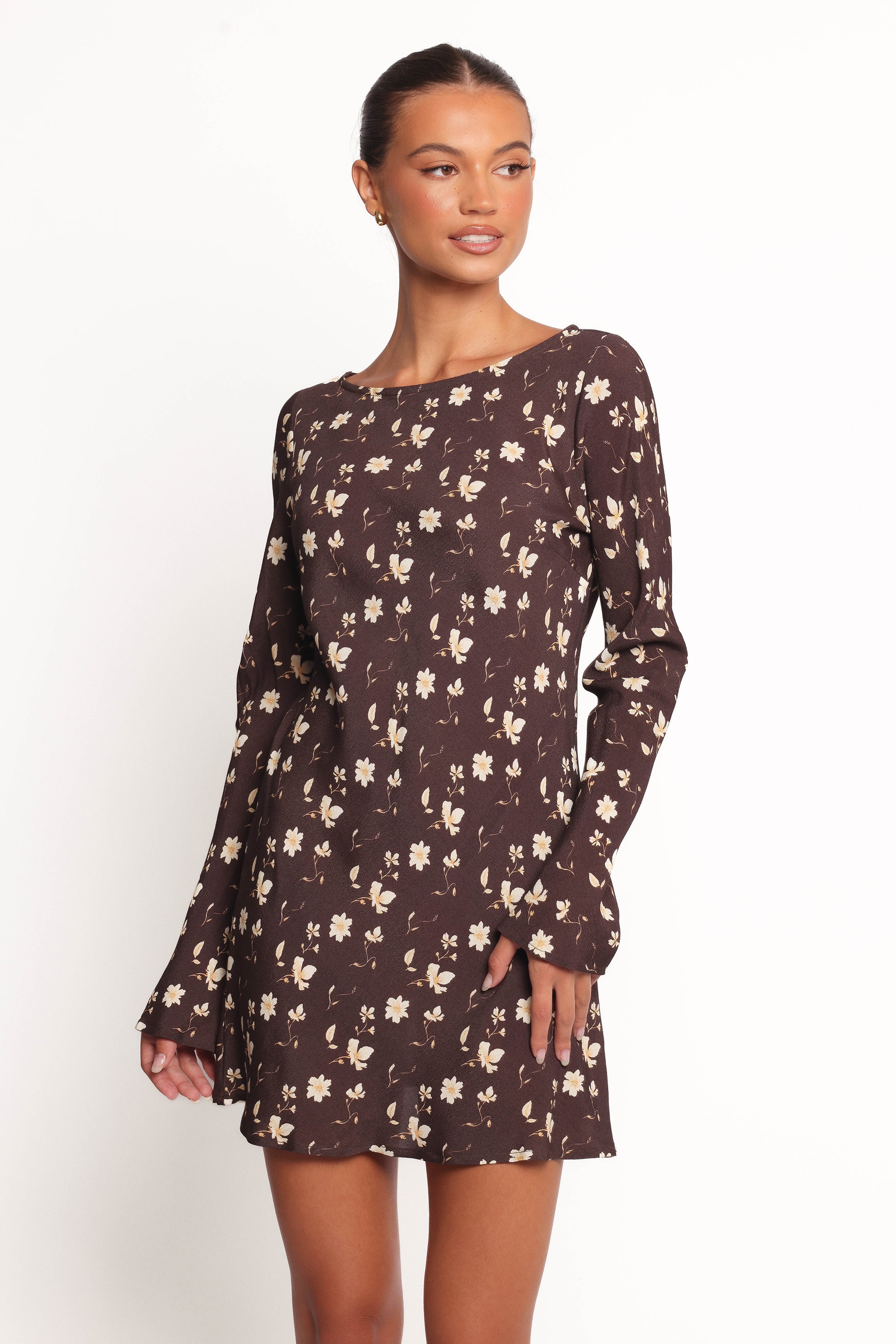 DRESSES Amity Mini Dress - Brown Floral