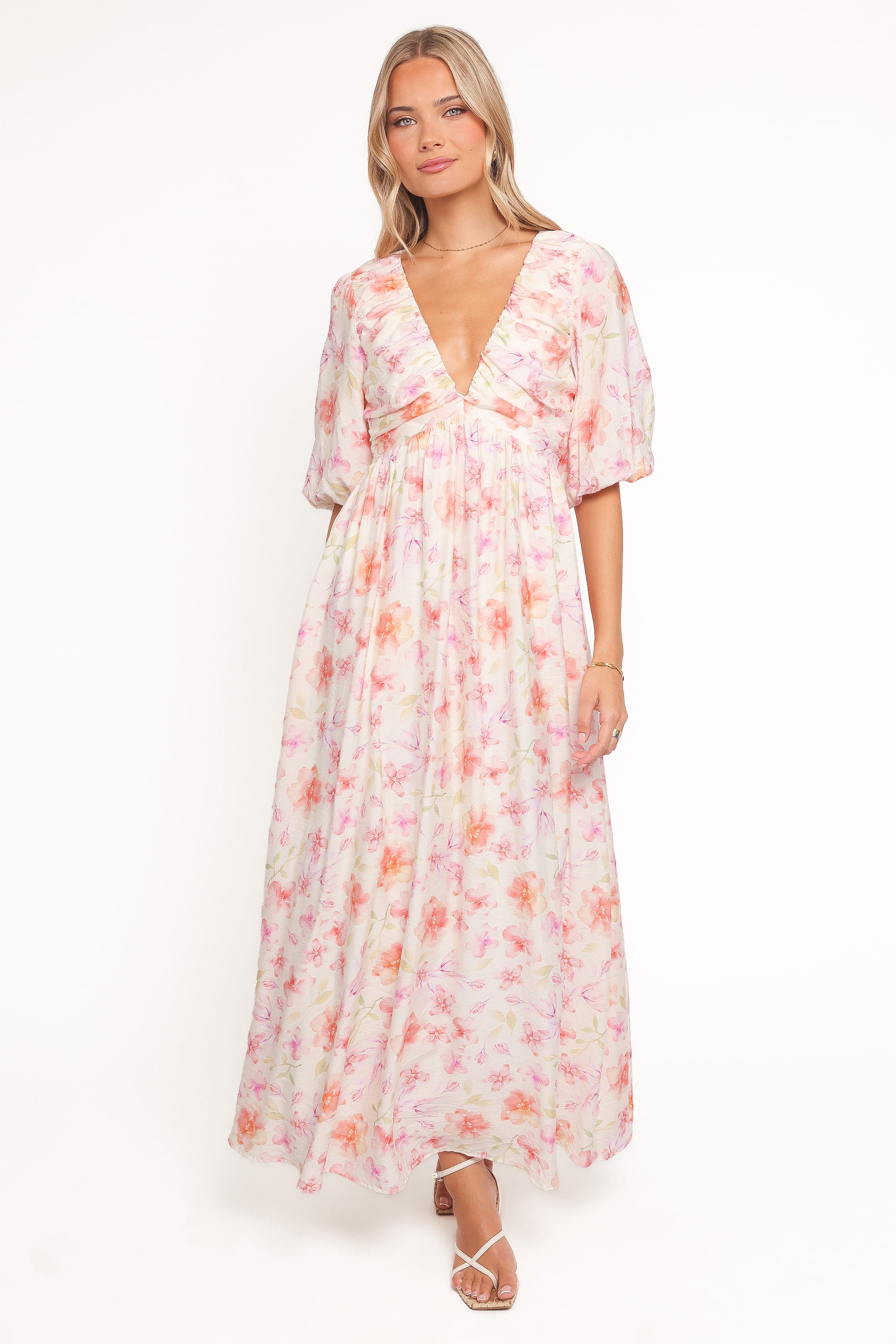 DRESSES Andara Maxi Dress - White Floral