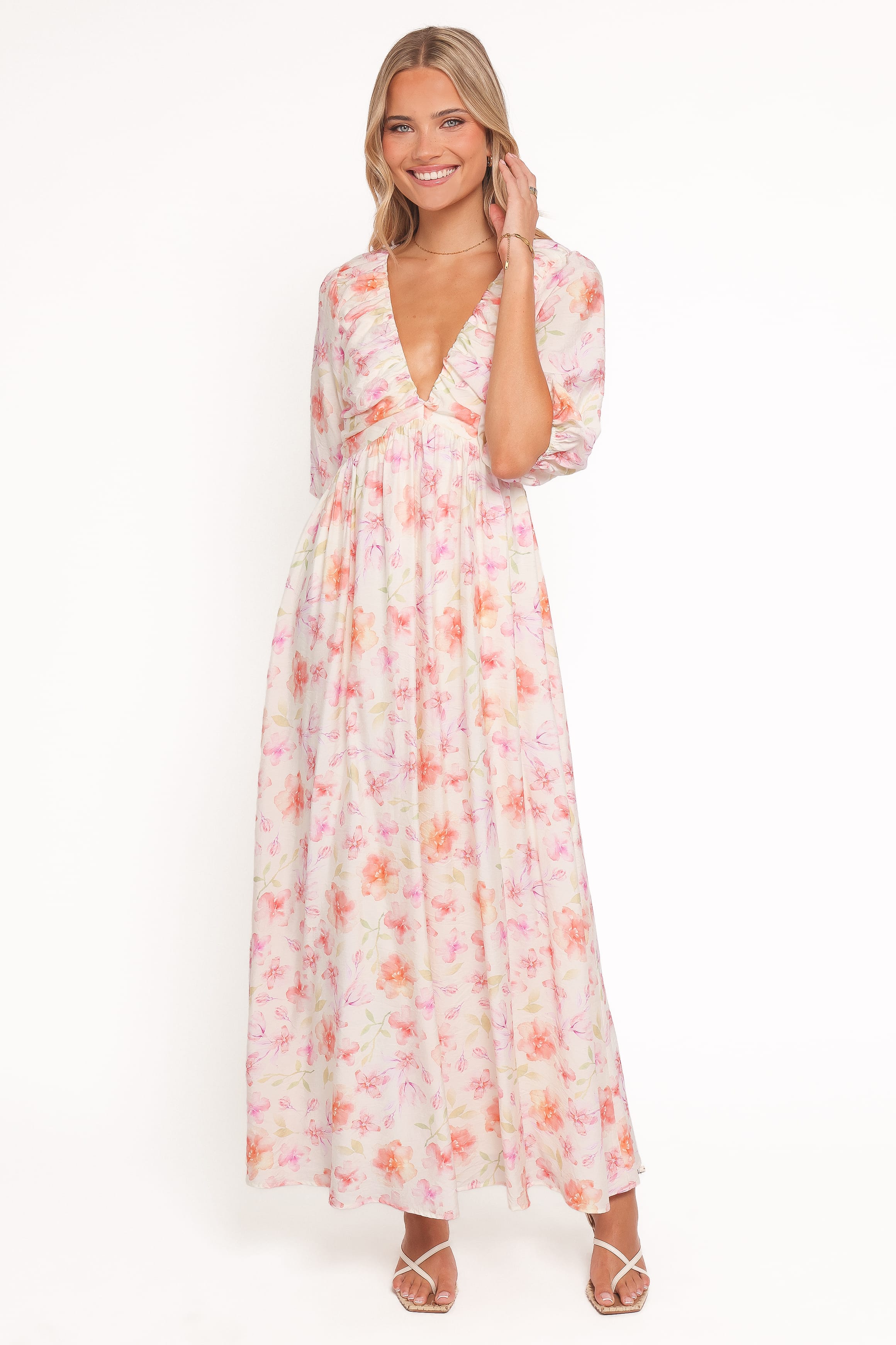 DRESSES Andara Maxi Dress - White Floral