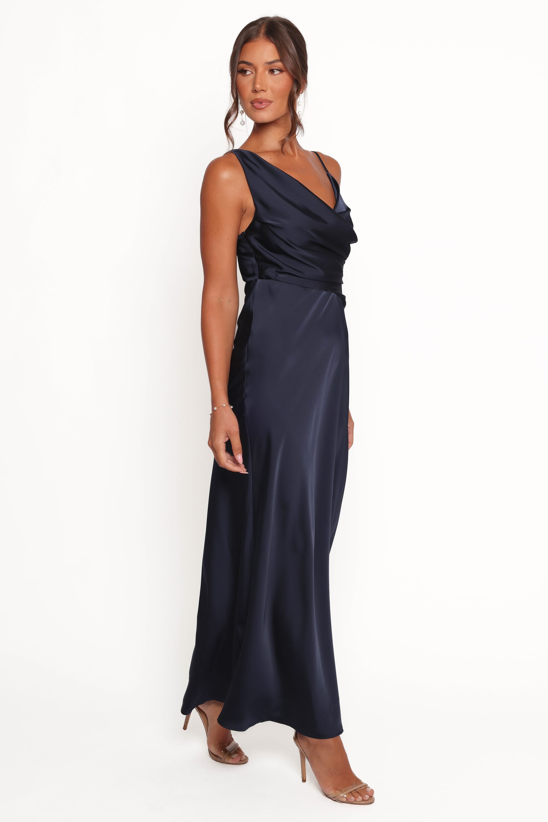 DRESSES Anela Asymmetric Midi Dress - Navy