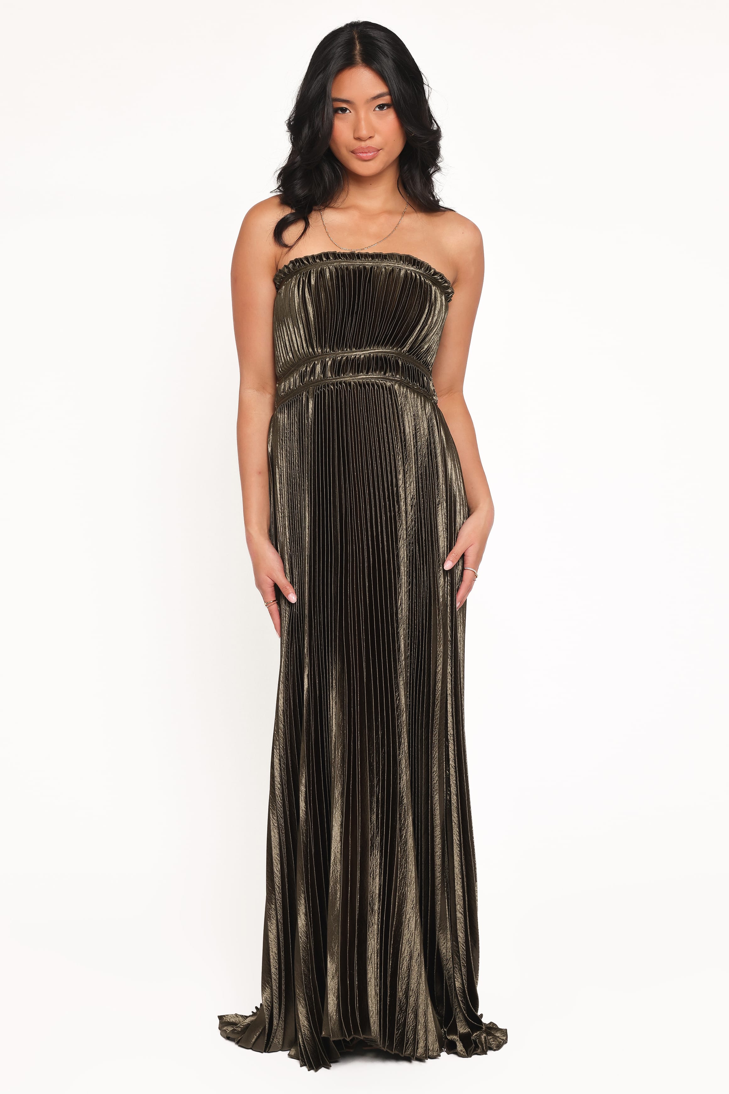 DRESSES Angelique Strapless Maxi Dress - Olive