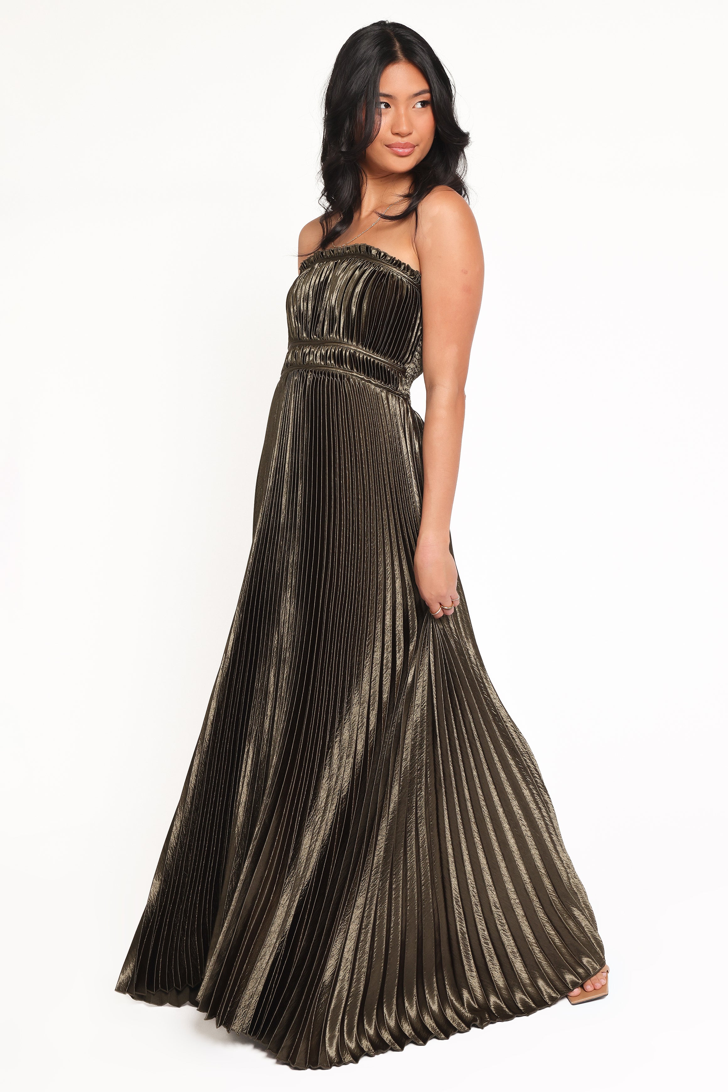DRESSES Angelique Strapless Maxi Dress - Olive