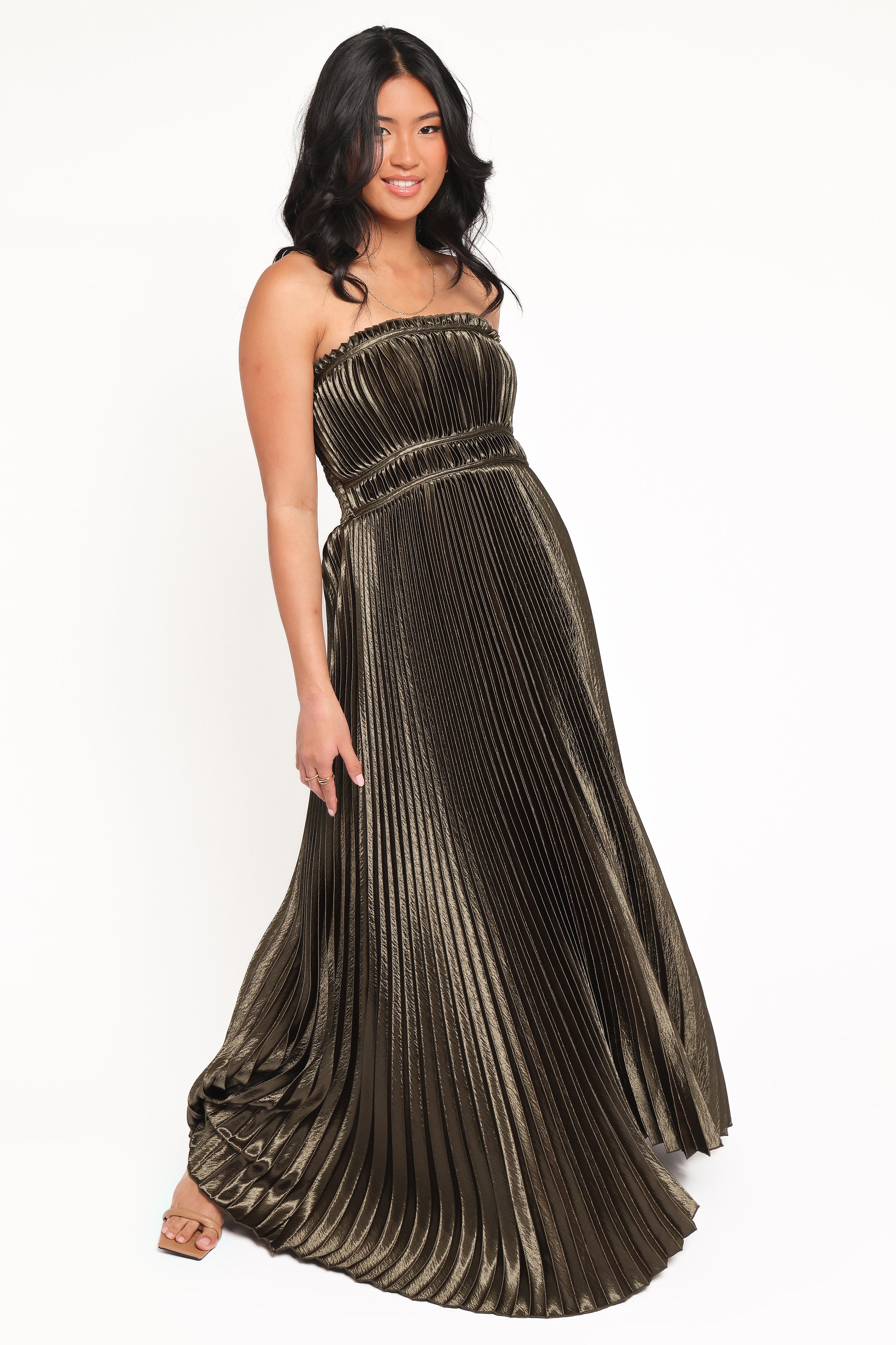 DRESSES Angelique Strapless Maxi Dress - Olive
