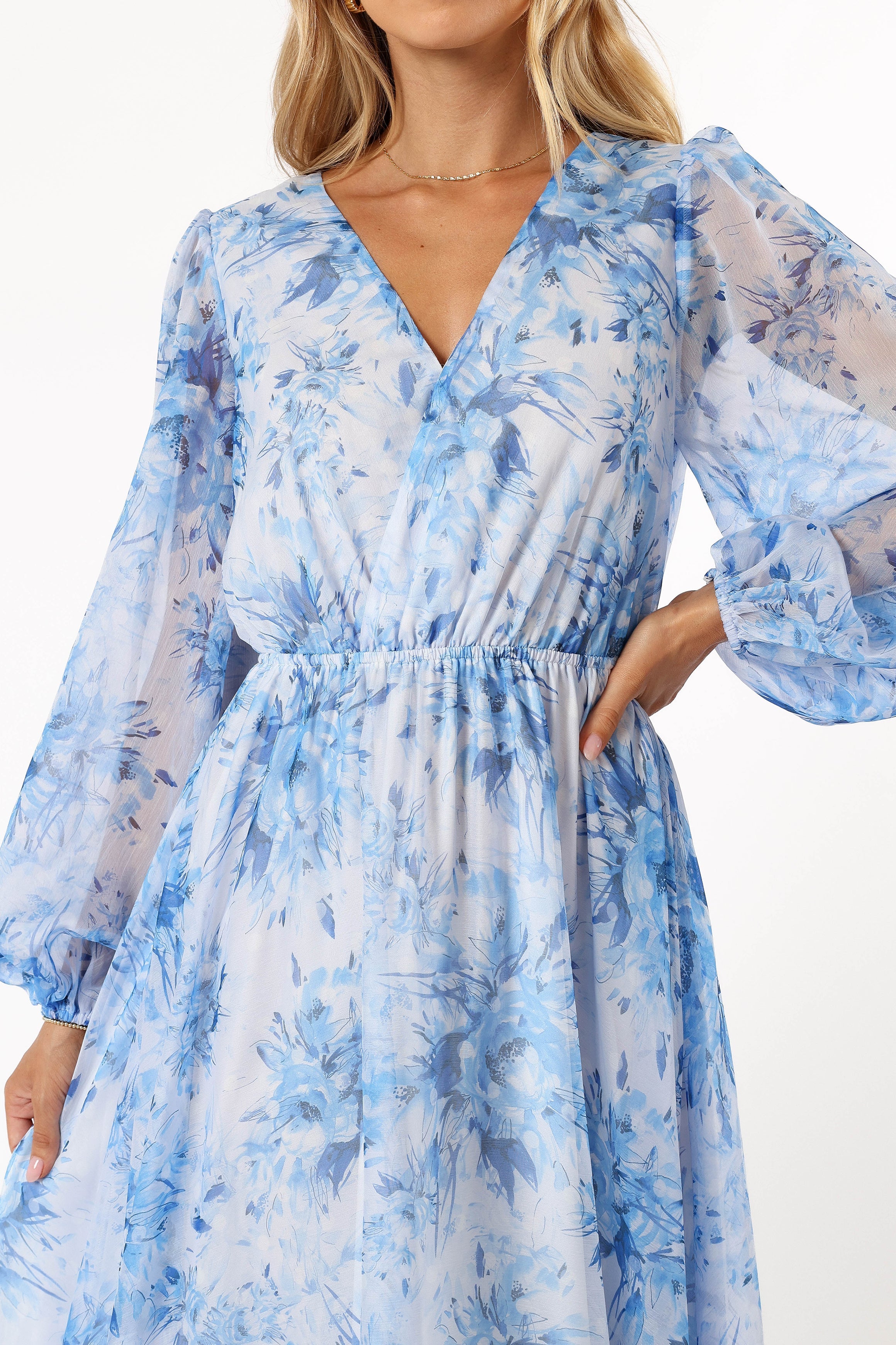 DRESSES @Anisa Maxi Dress - Blue Floral