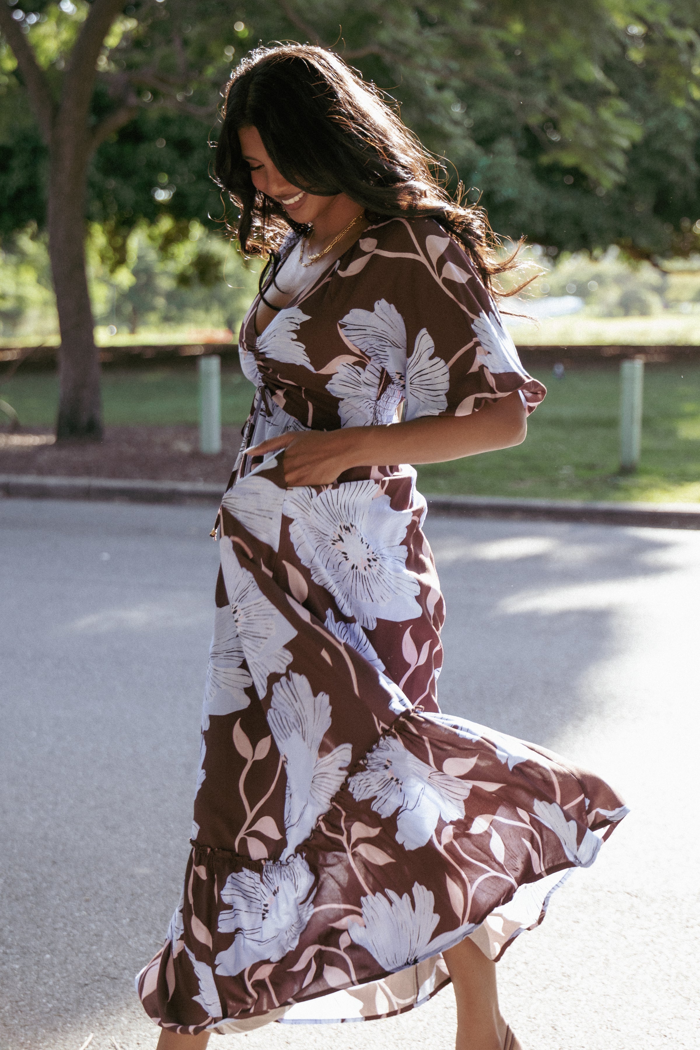 DRESSES Annabella Maxi Dress - Blue Poppies