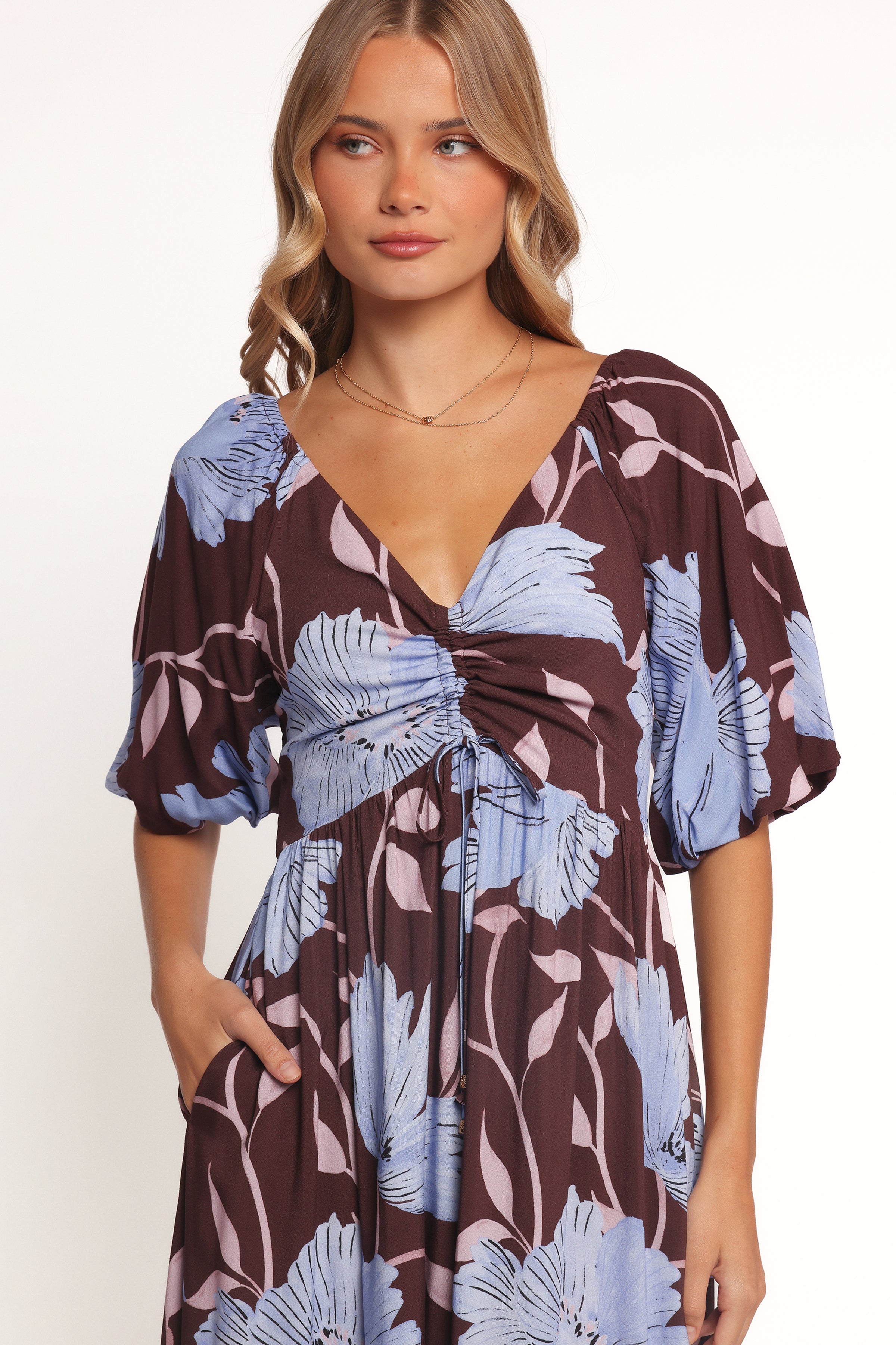 DRESSES Annabella Maxi Dress - Blue Poppies