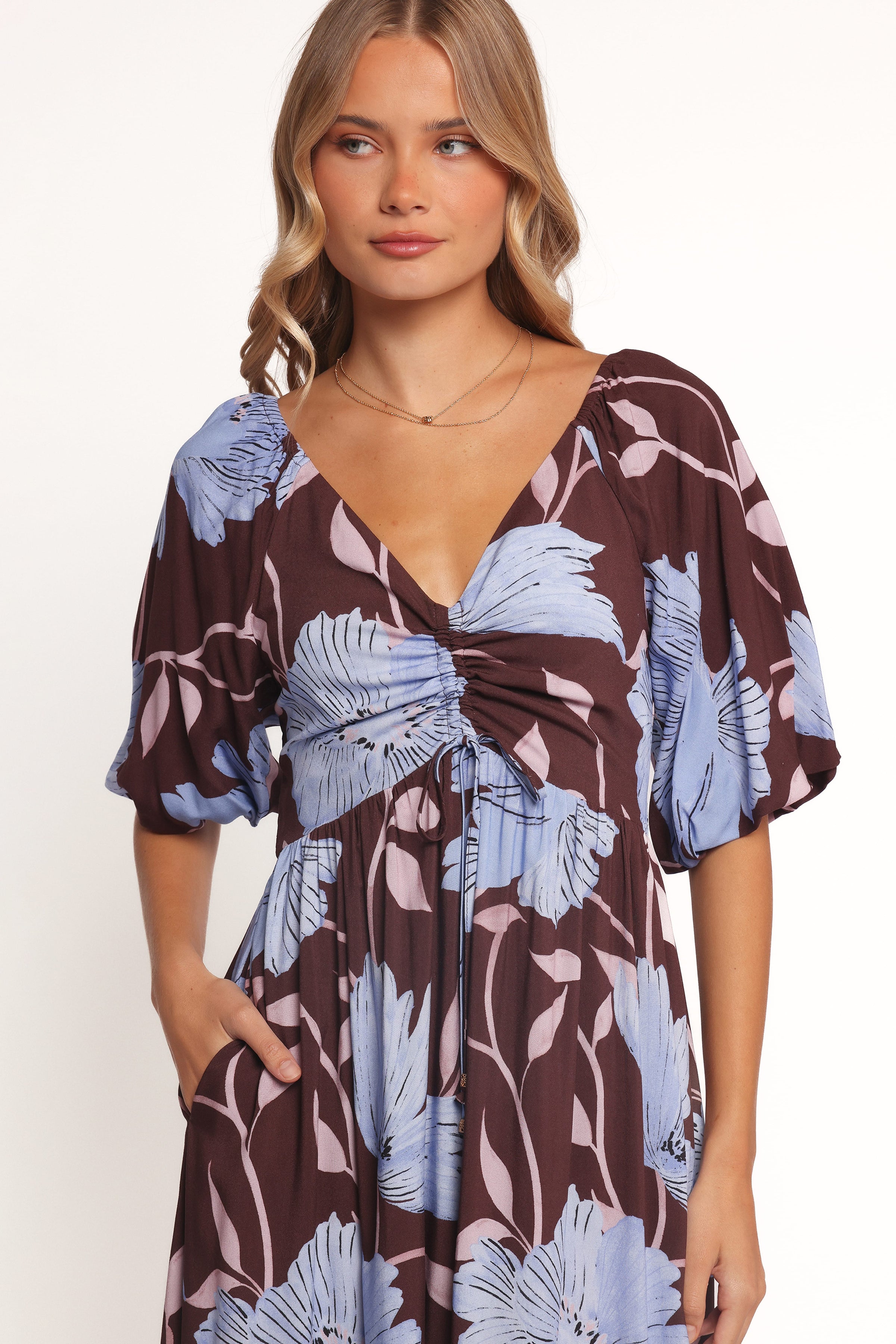 DRESSES Annabella Maxi Dress - Blue Poppies