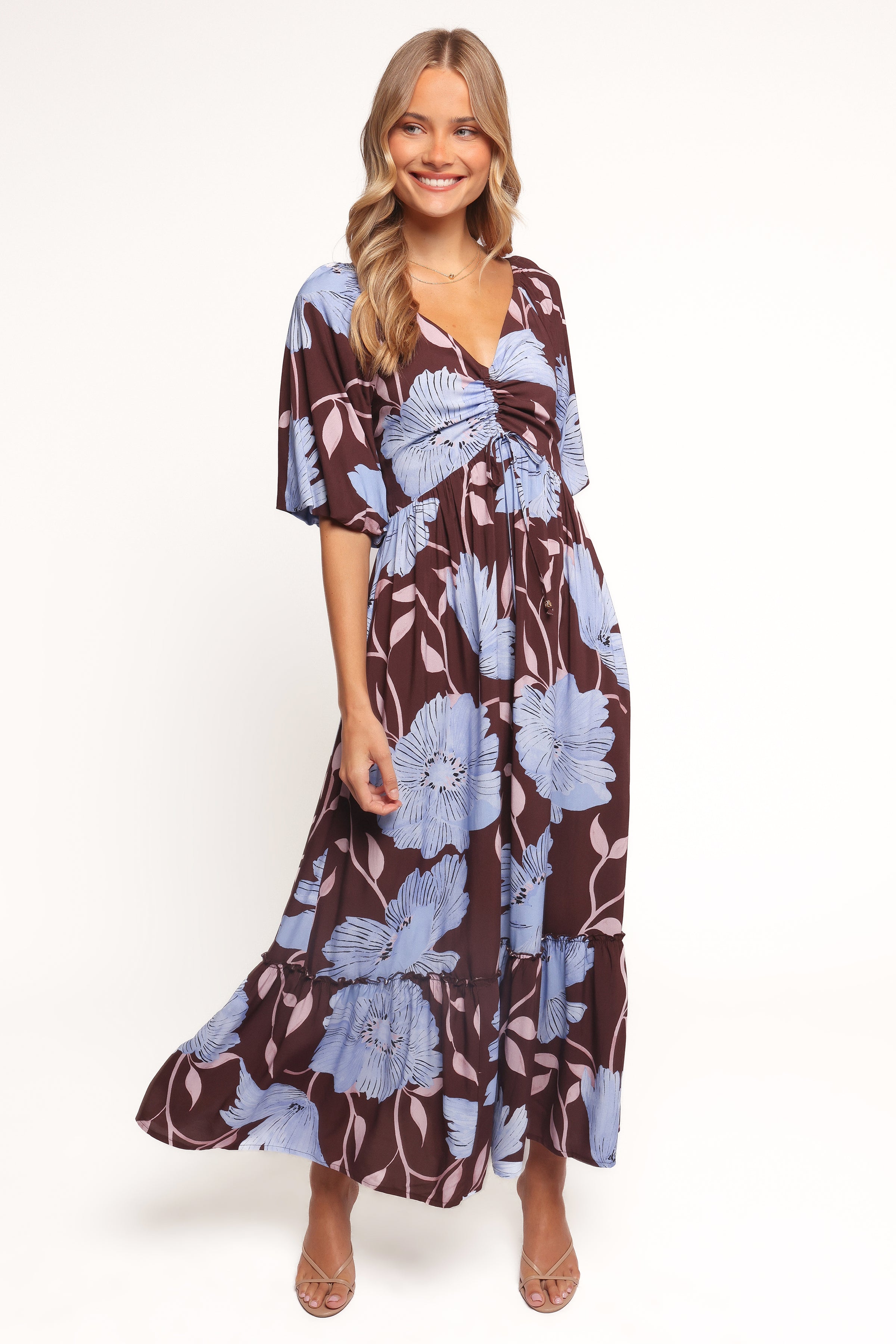 DRESSES Annabella Maxi Dress - Blue Poppies