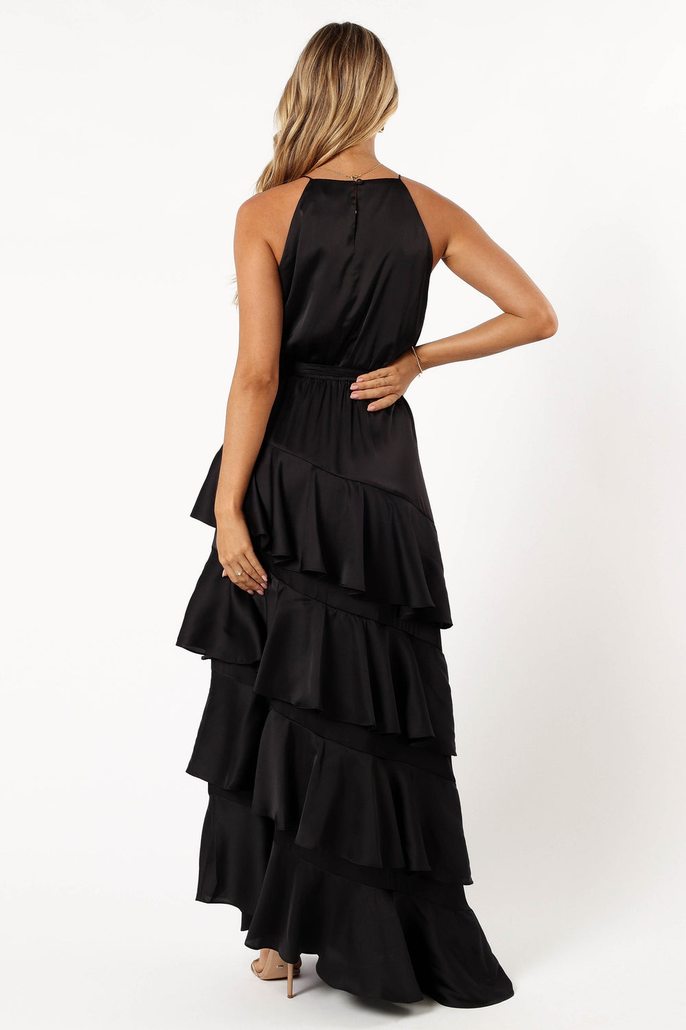 Annalise Tiered Maxi Dress - Black - View 4 | Shop Formal Dress