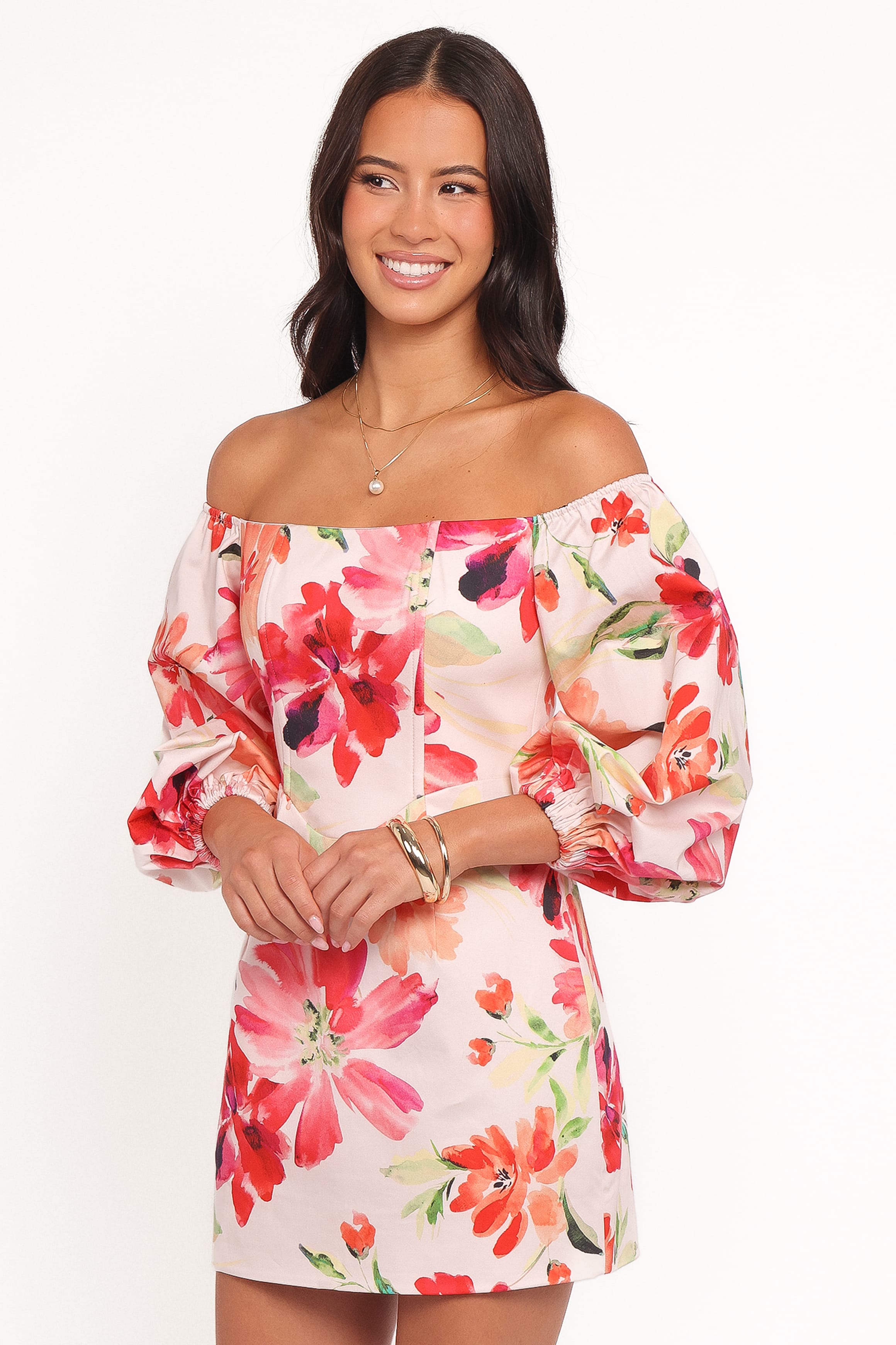 DRESSES Annette Mini Dress - Orange Floral