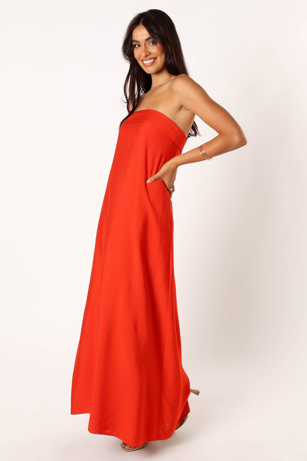 Collective Dress - Archer Strapless Maxi Dress - Red image 5
