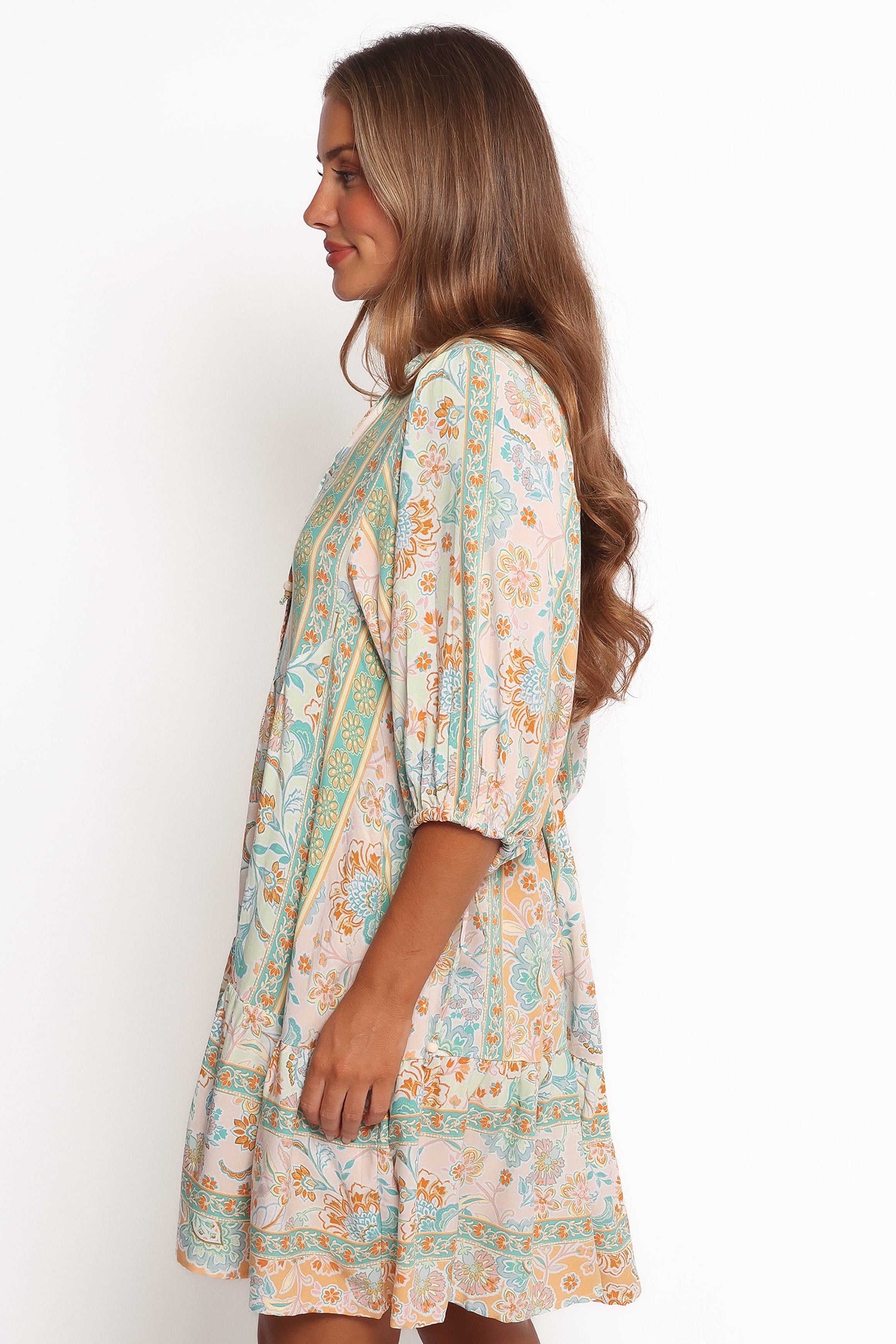 DRESSES Arden Mini Dress - Green Multi