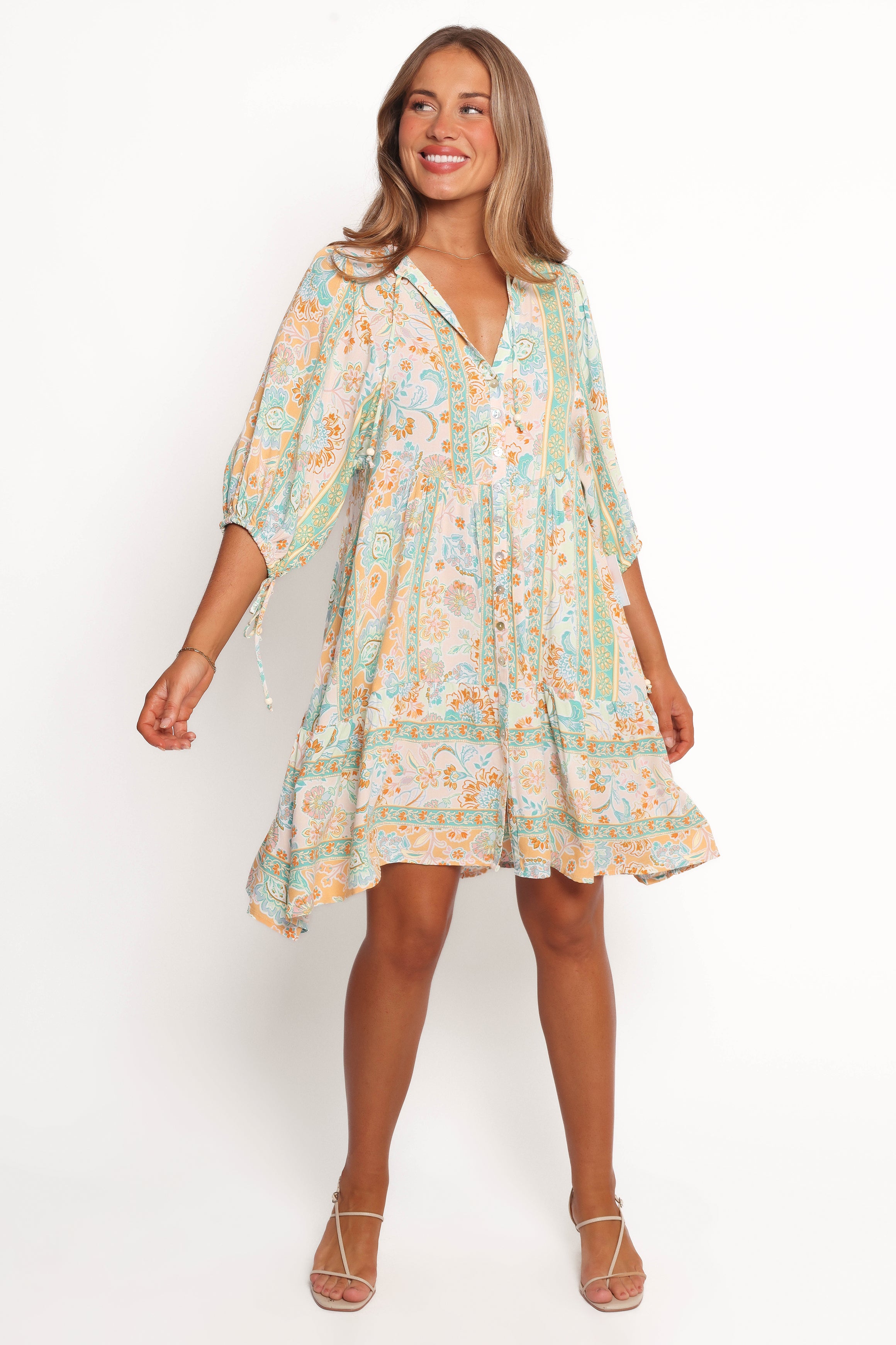 DRESSES Arden Mini Dress - Green Multi