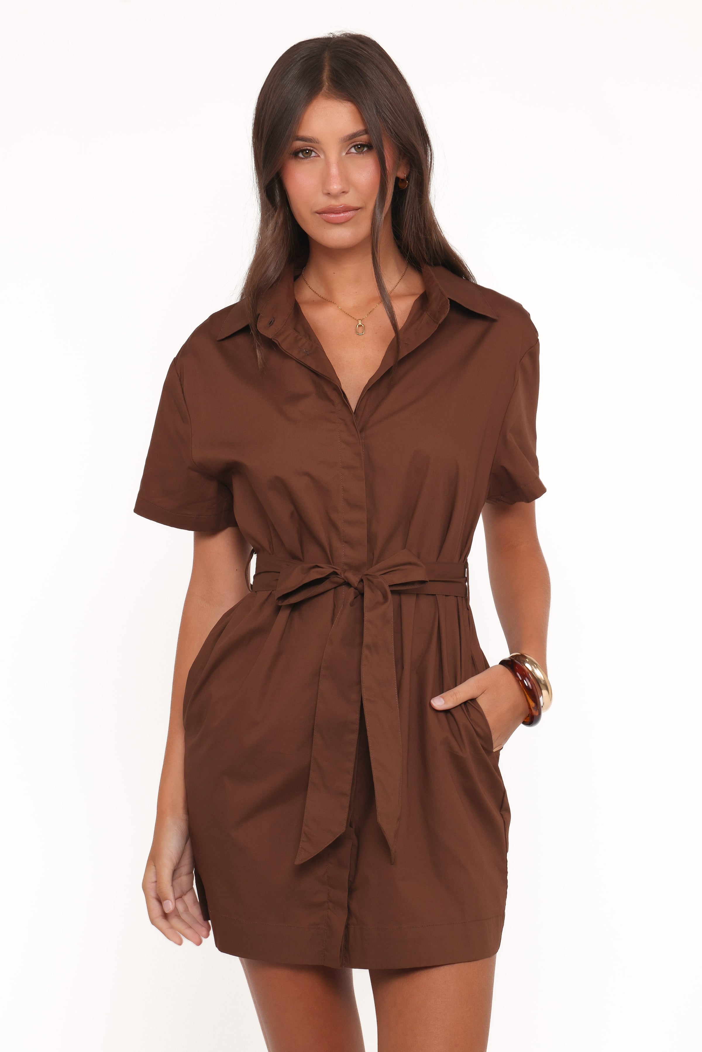 DRESSES Arlene Mini Dress - Chocolate