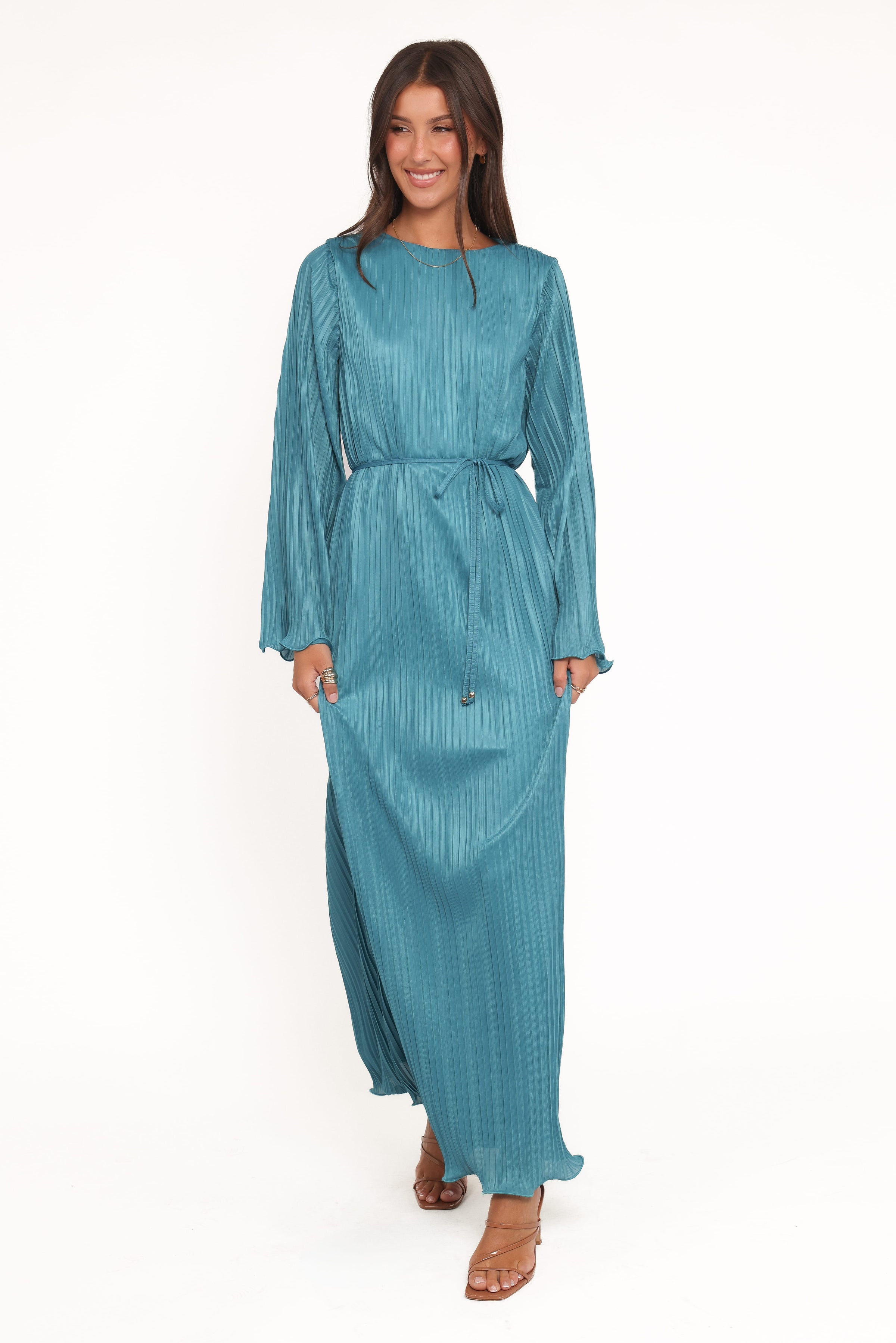 DRESSES Armena Long Sleeve Maxi Dress - Teal