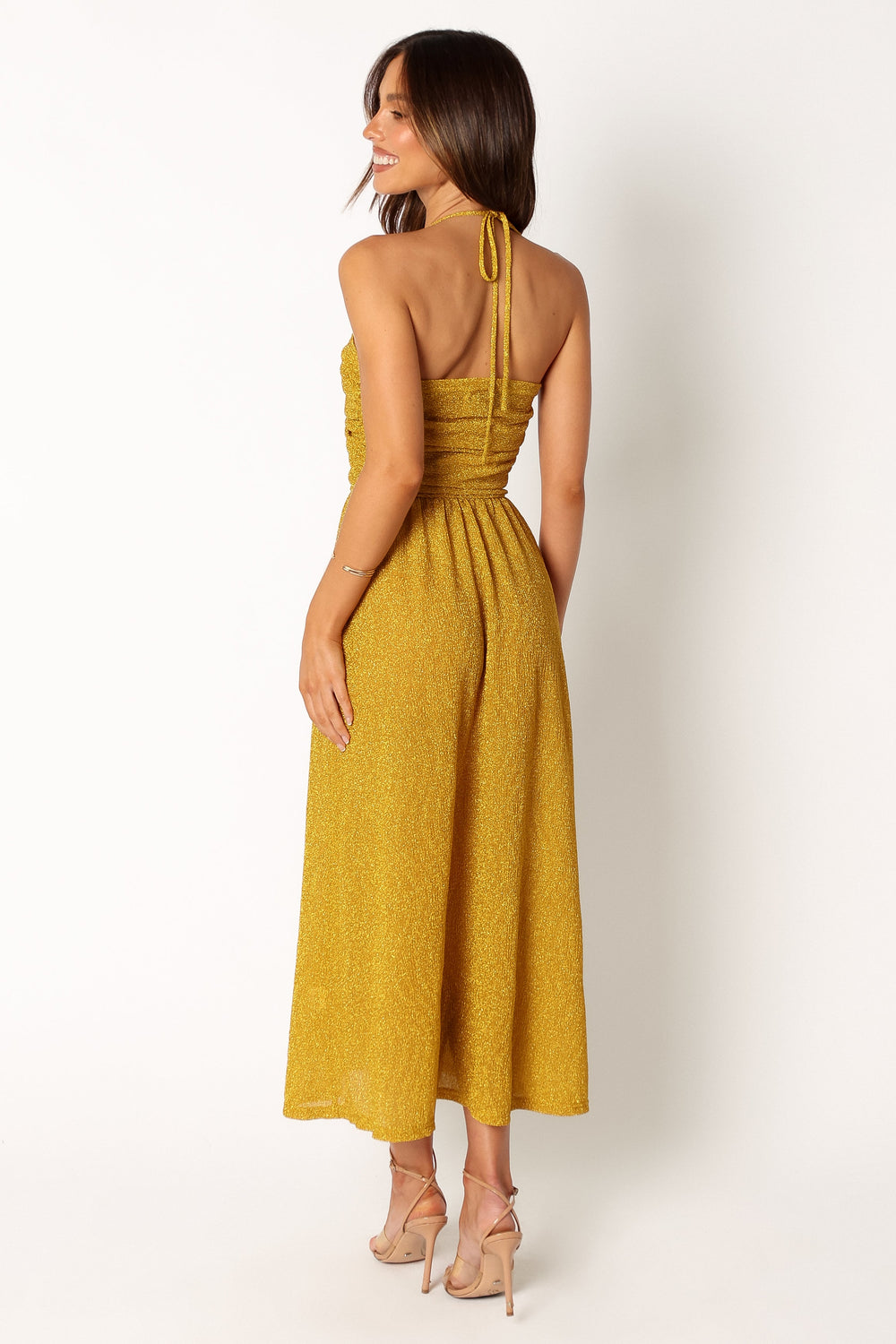 Collective Dress - Arya Halterneck Midi Dress - Yellow image 5