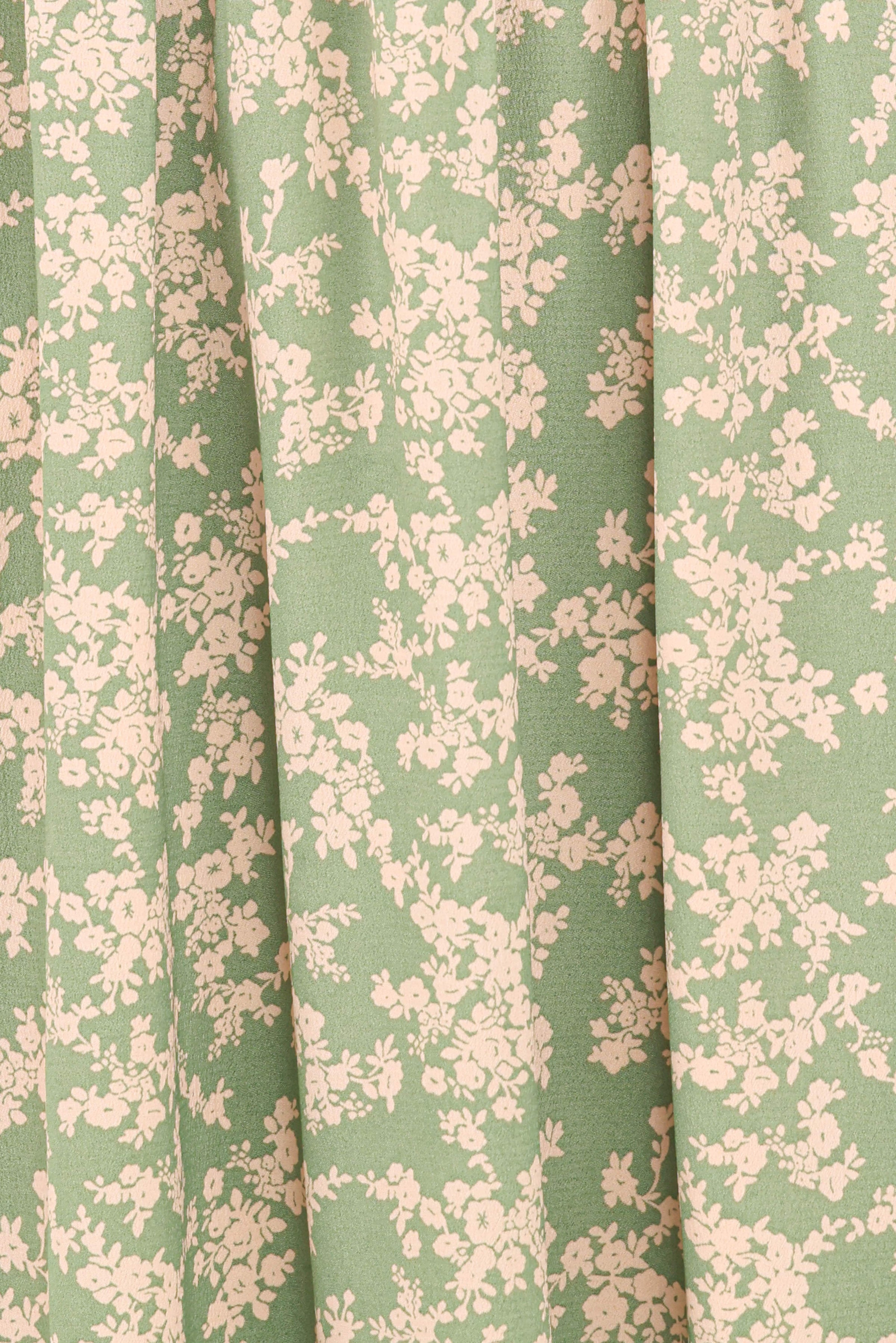 DRESSES Ashara Long Sleeve Midi Dress - Green Floral