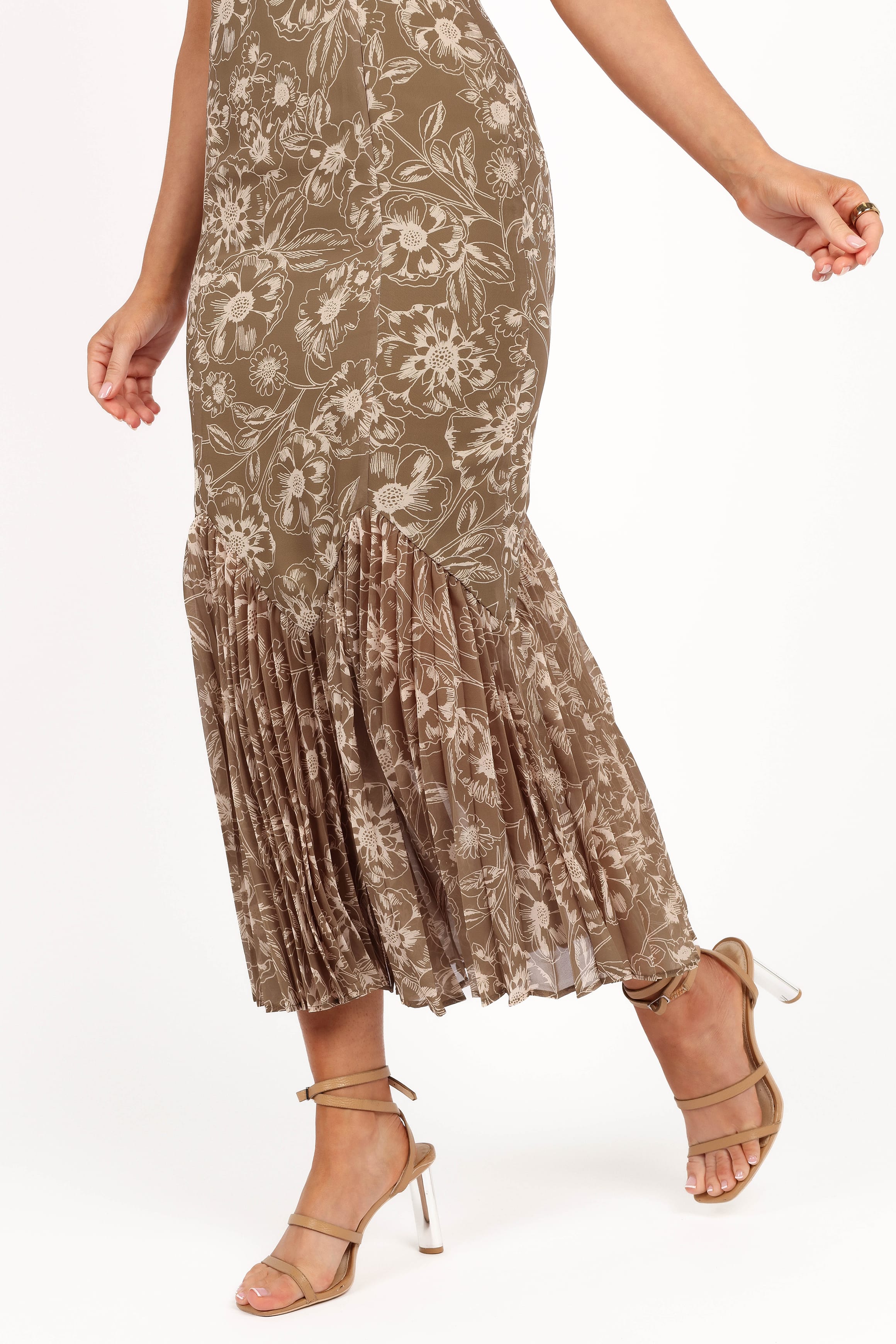 DRESSES Ashton Midi Dress - Olive Floral
