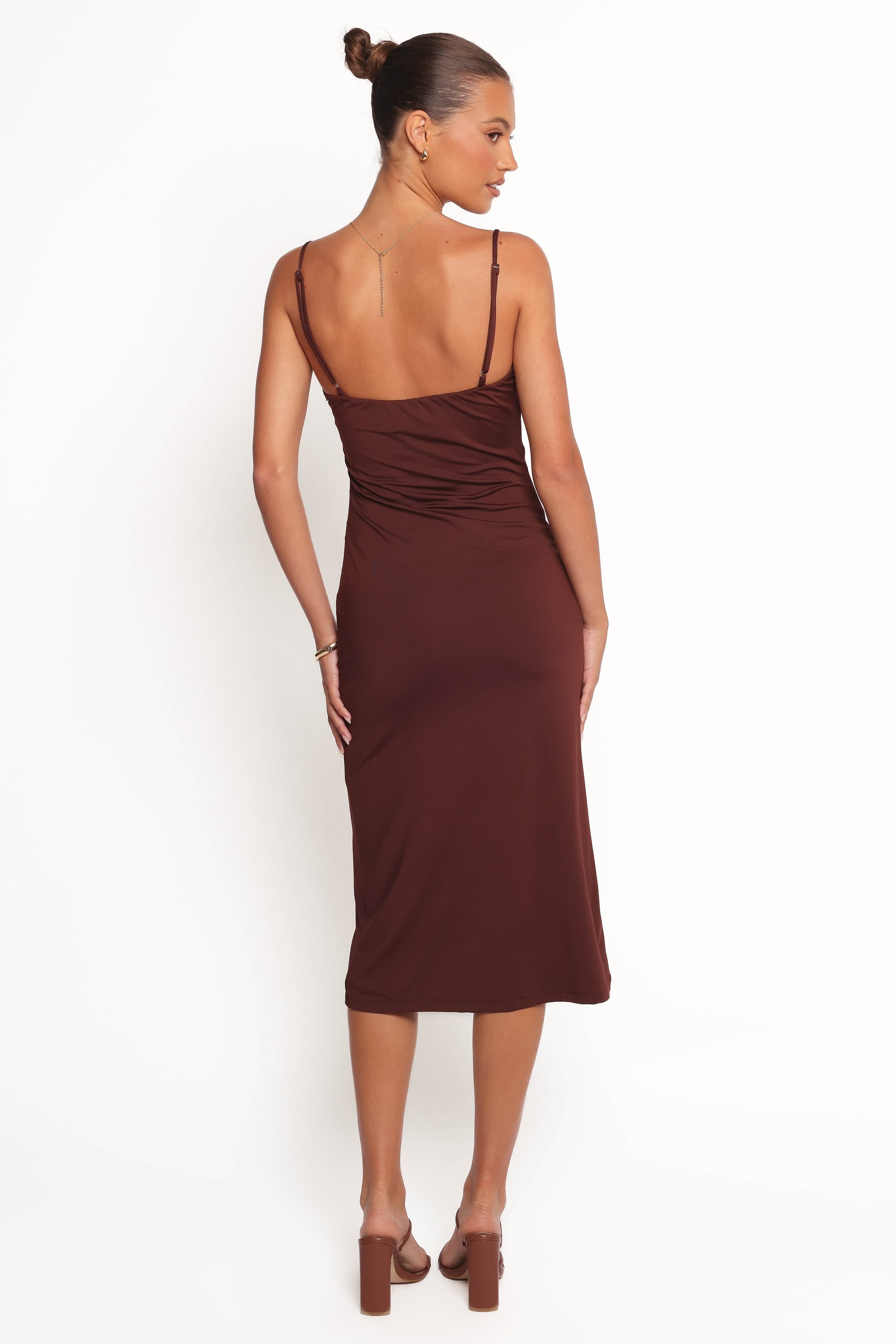 DRESSES Ashy Midi Dress - Brown
