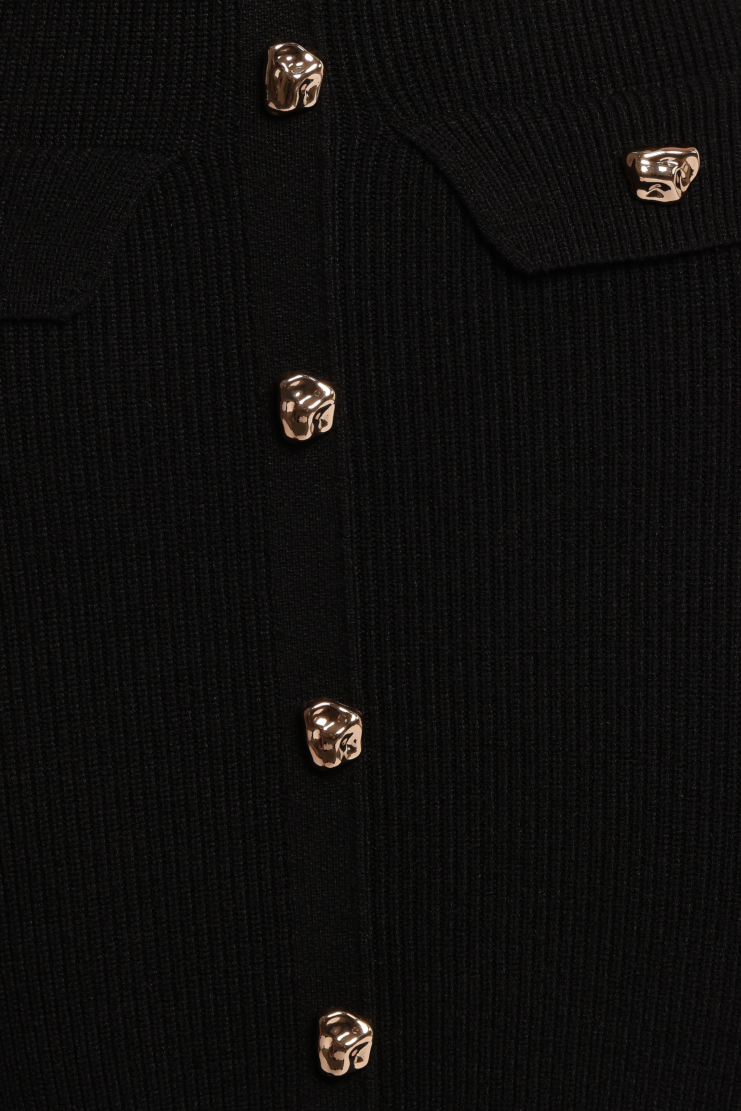 DRESSES Aspen Button Up Knit Dress - Black