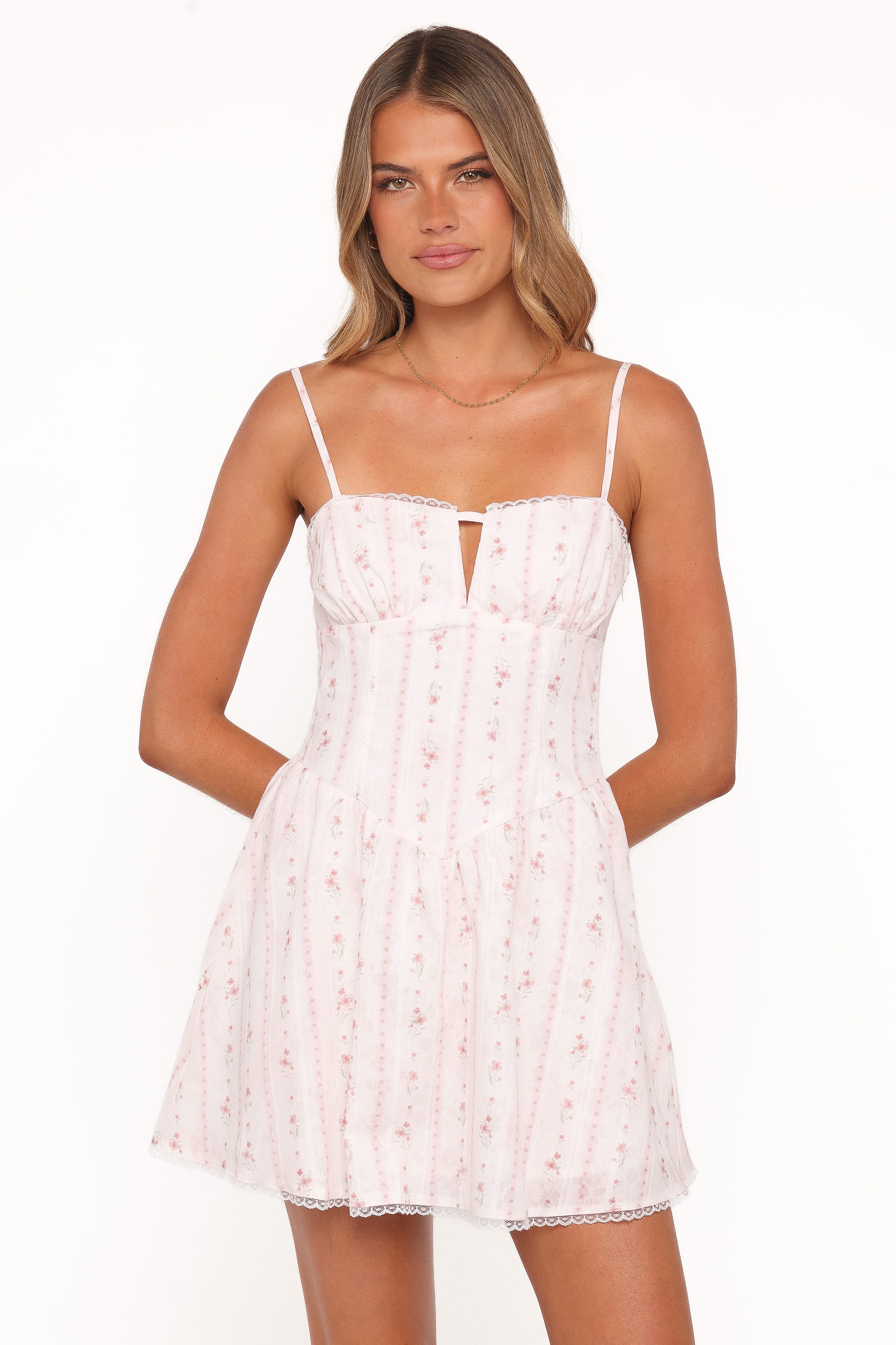 DRESSES Athena Mini Dress - White Floral