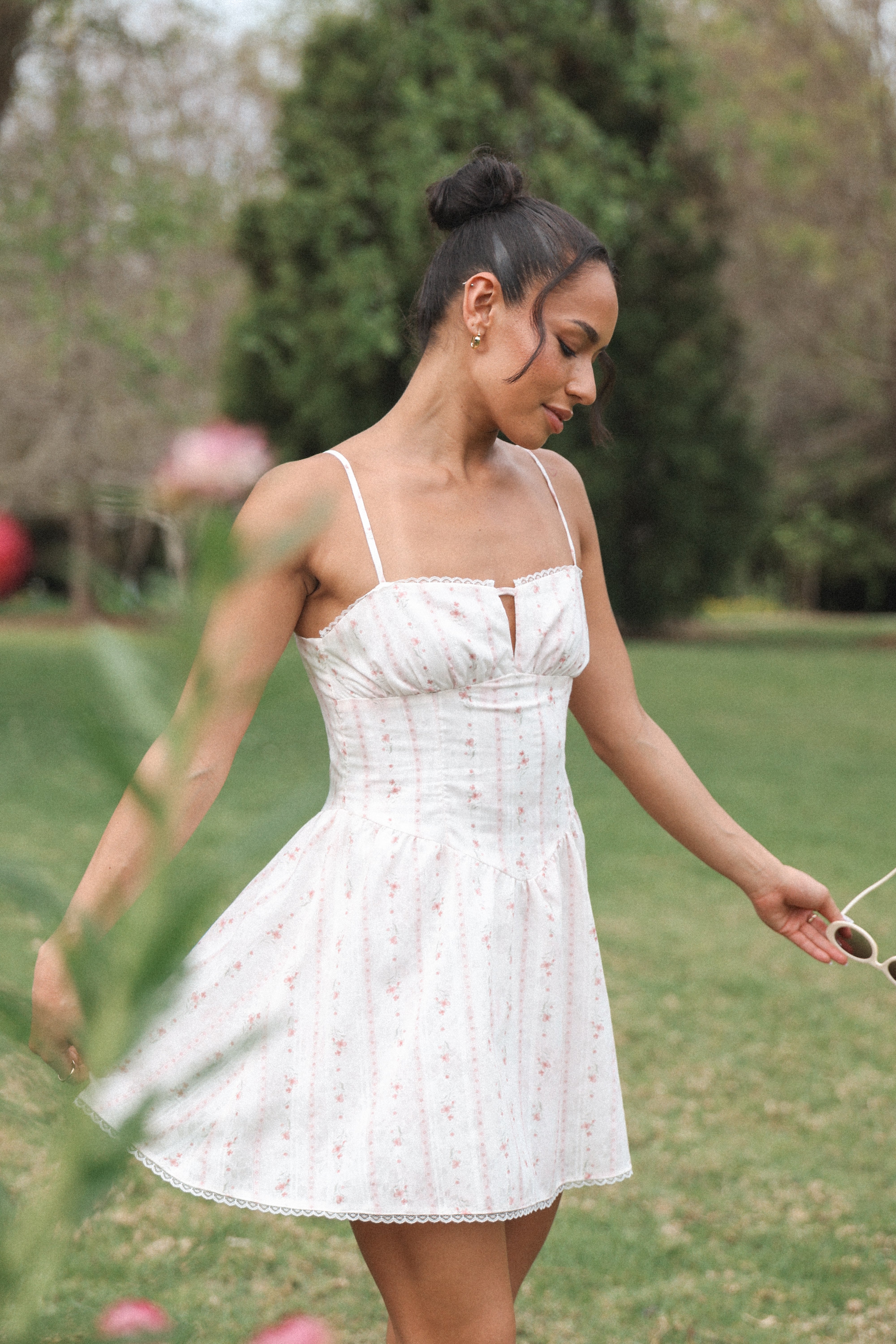 DRESSES Athena Mini Dress - White Floral